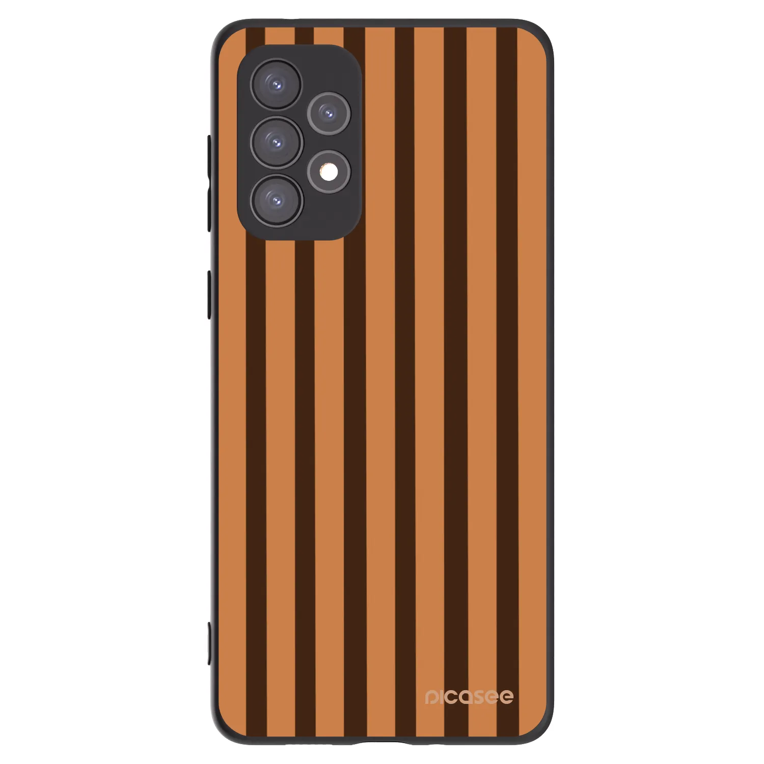 Picasee silikonový černý obal pro Samsung Galaxy A73 5G - Caramel lines