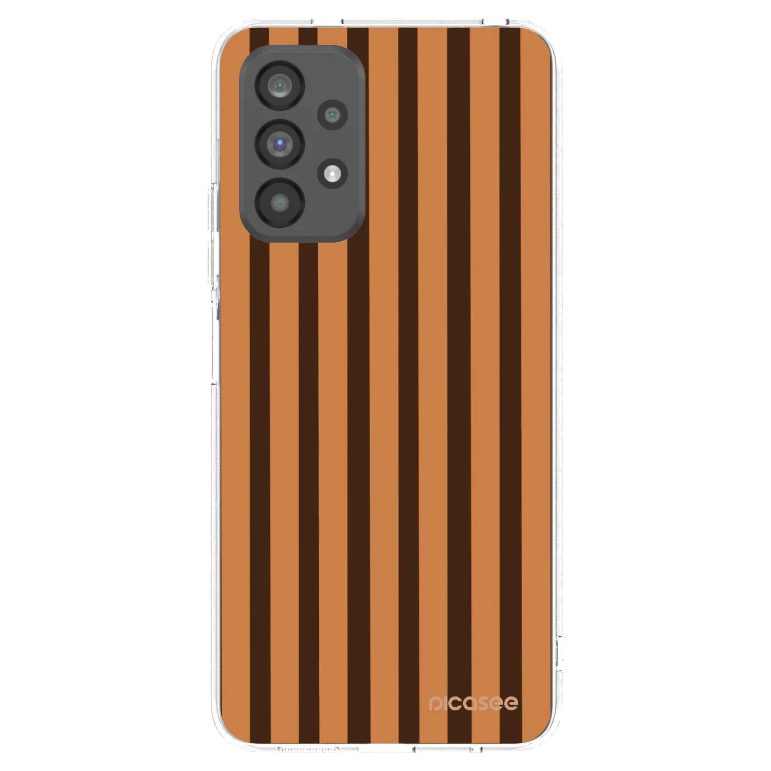 Picasee silikonový průhledný obal pro Samsung Galaxy A73 5G - Caramel lines