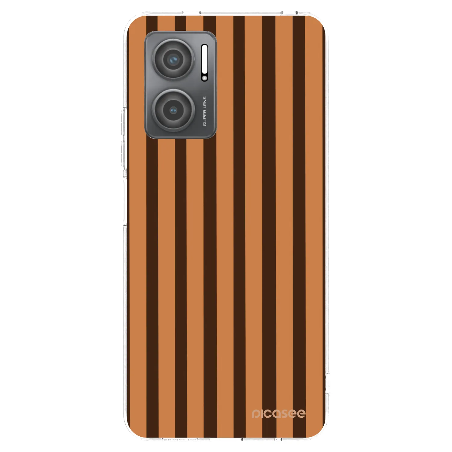 Picasee silikonový průhledný obal pro Xiaomi Redmi 10 5G - Caramel lines