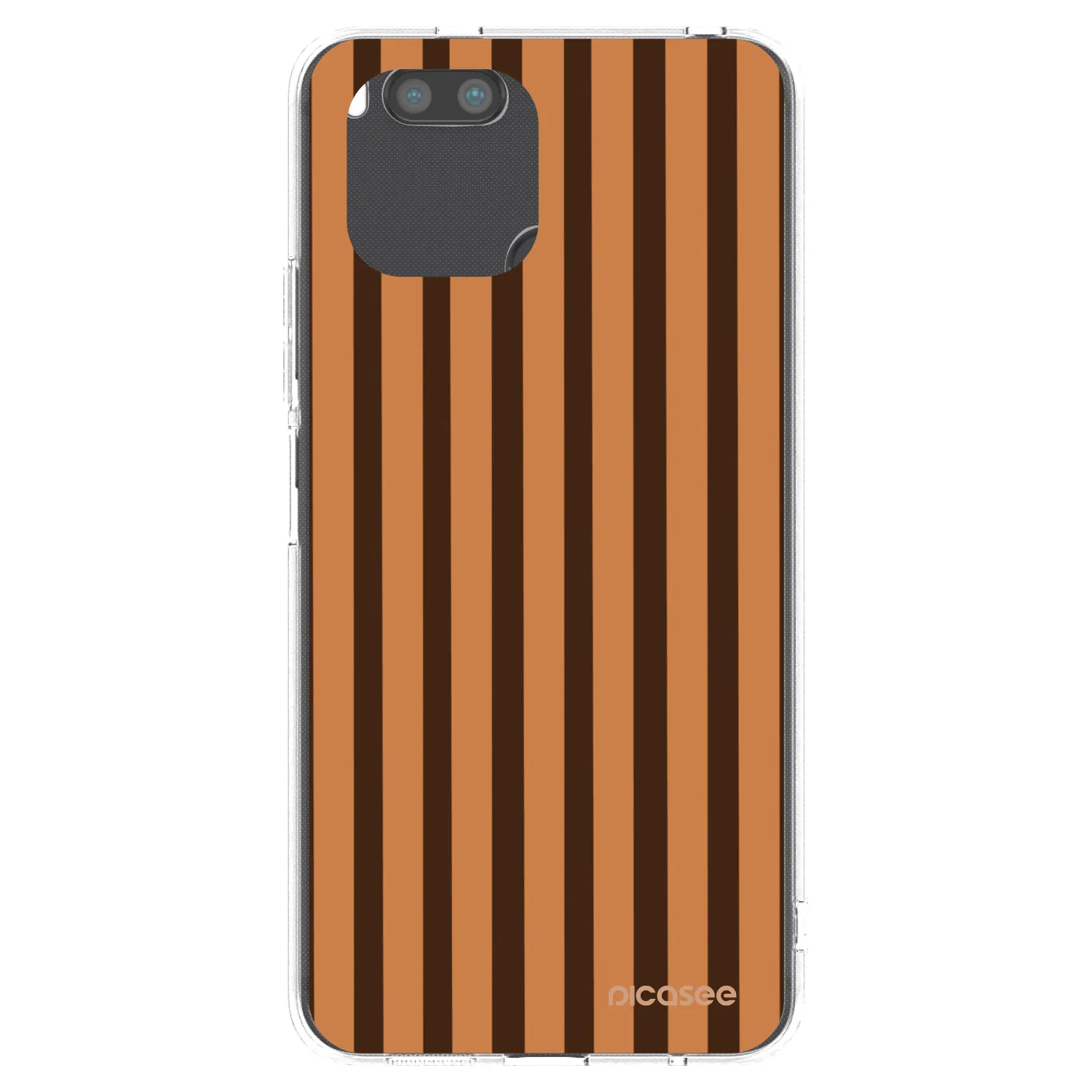 Picasee silikonový průhledný obal pro Xiaomi Redmi A1 - Caramel lines