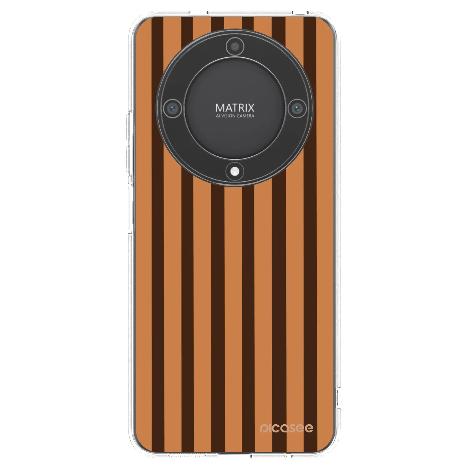 Picasee silikonový průhledný obal pro Honor Magic5 Lite 5G - Caramel lines