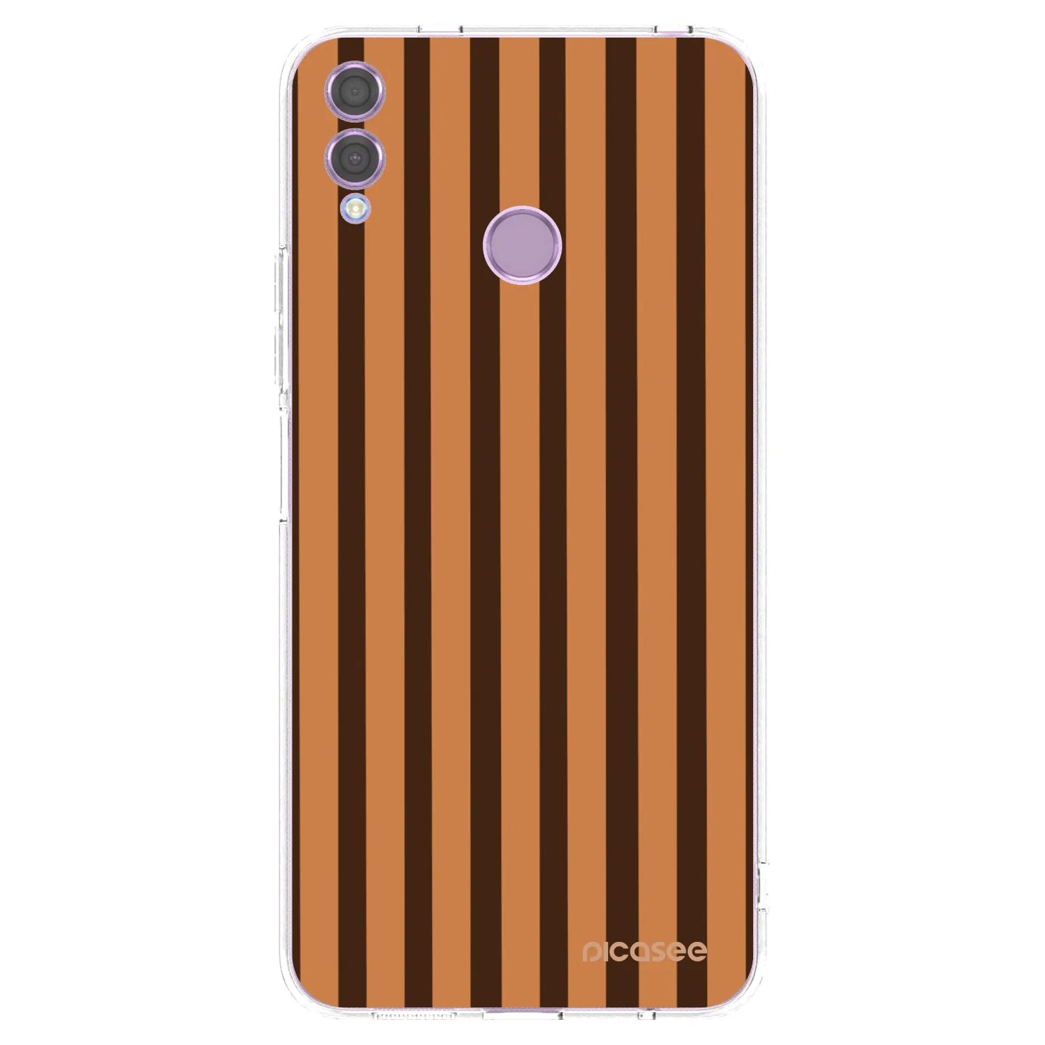 Picasee silikonový průhledný obal pro Honor 8X - Caramel lines