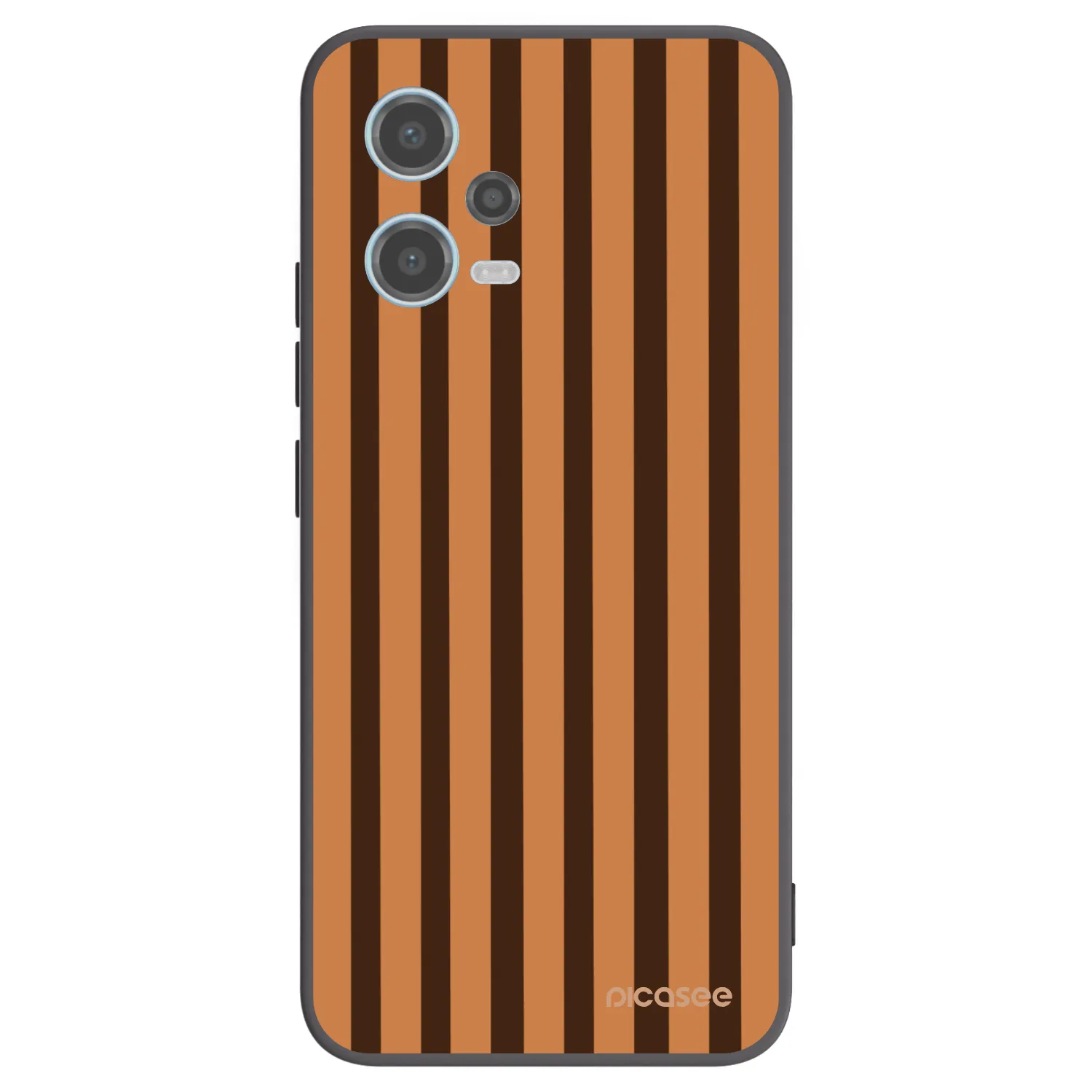 Picasee silikonový černý obal pro Xiaomi Redmi Note 12 5G - Caramel lines
