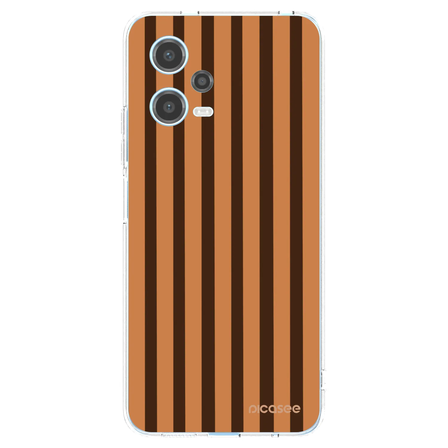 Picasee silikonový průhledný obal pro Xiaomi Redmi Note 12 5G - Caramel lines