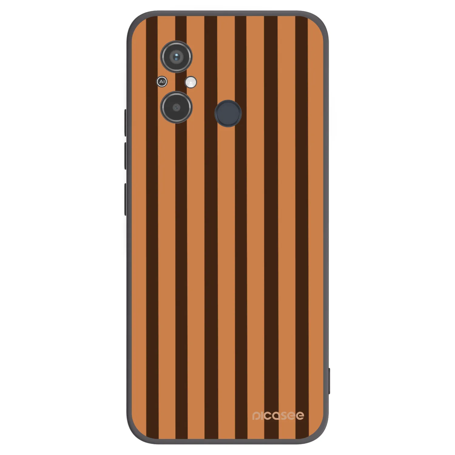 Picasee silikonový černý obal pro Xiaomi Redmi 12C - Caramel lines