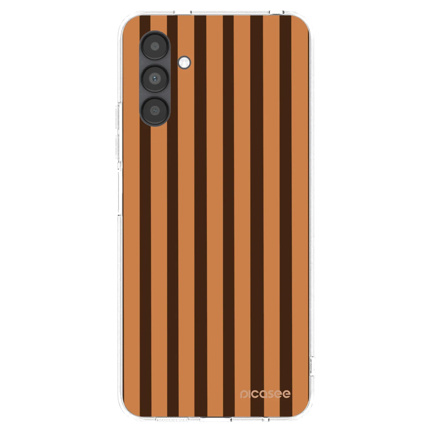 Picasee silikonový průhledný obal pro Samsung Galaxy A04s A047F - Caramel lines