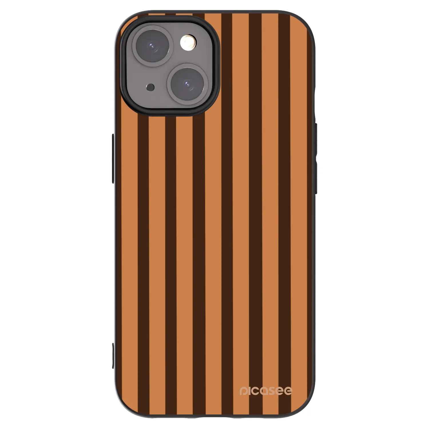 Picasee silikonový černý obal pro Apple iPhone 15 - Caramel lines