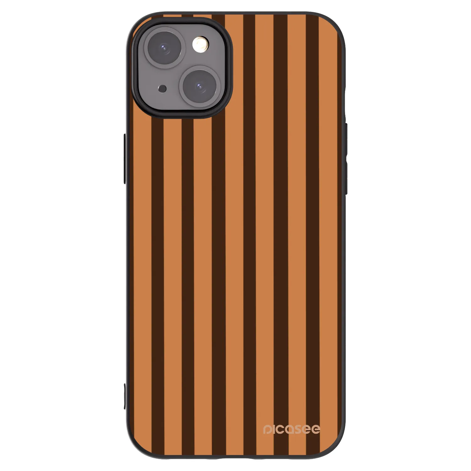 Picasee silikonový černý obal pro Apple iPhone 15 Plus - Caramel lines