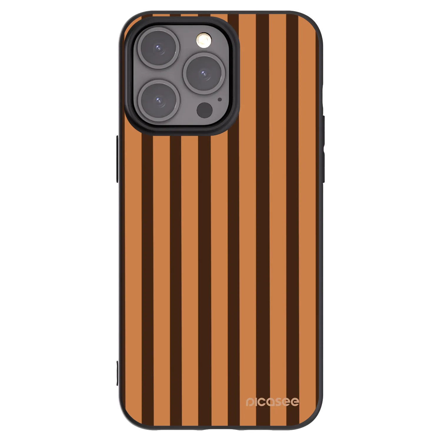 Picasee silikonový černý obal pro Apple iPhone 15 Pro Max - Caramel lines