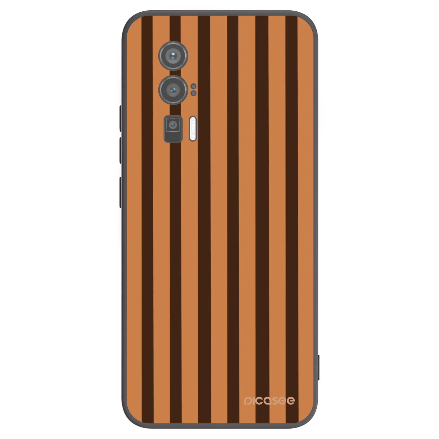 Picasee silikonový černý obal pro Xiaomi Poco F5 Pro 5G - Caramel lines