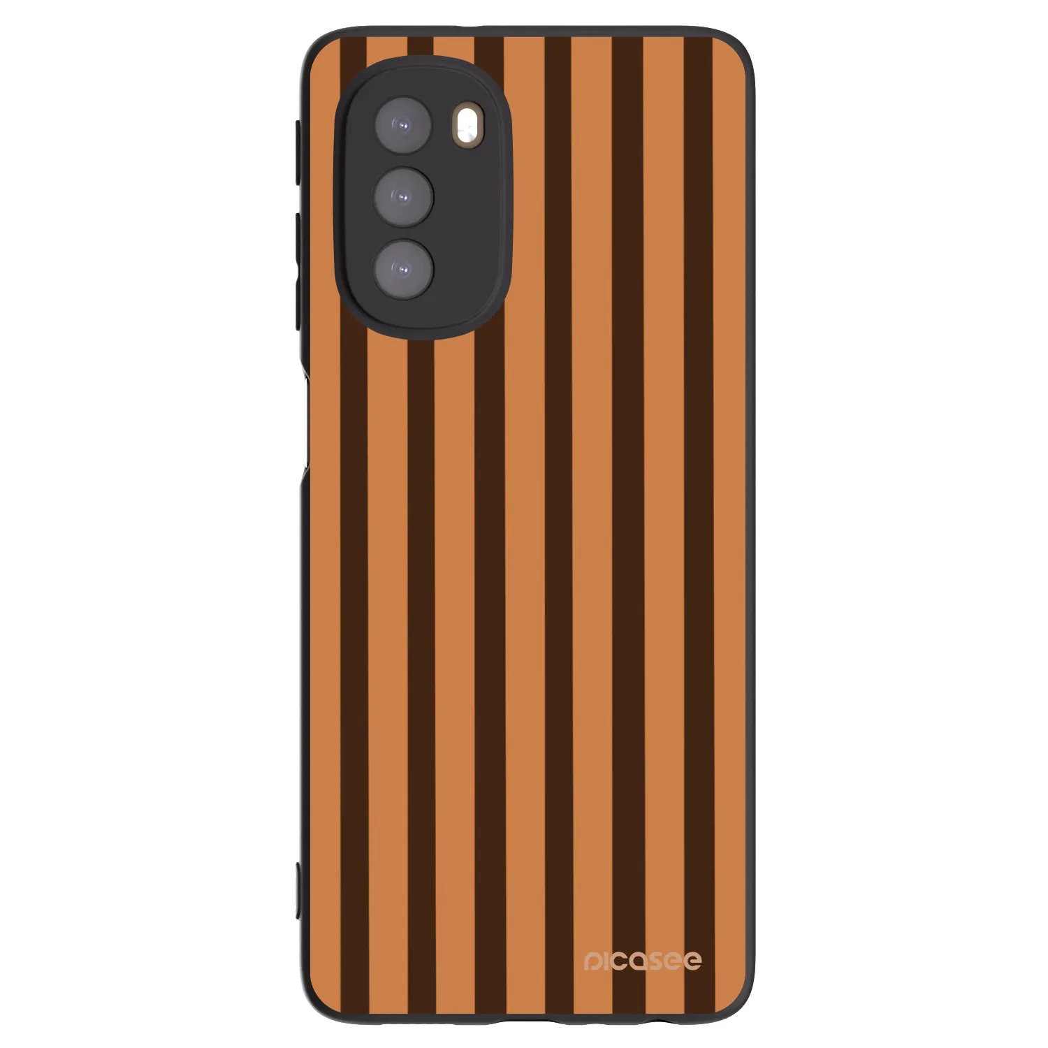 Picasee silikonový černý obal pro Motorola Moto G51 - Caramel lines