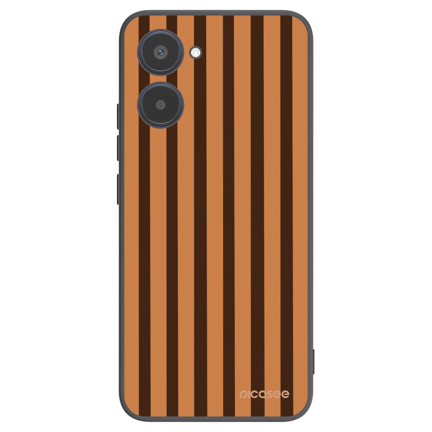 Picasee silikonový černý obal pro Realme 10 4G - Caramel lines