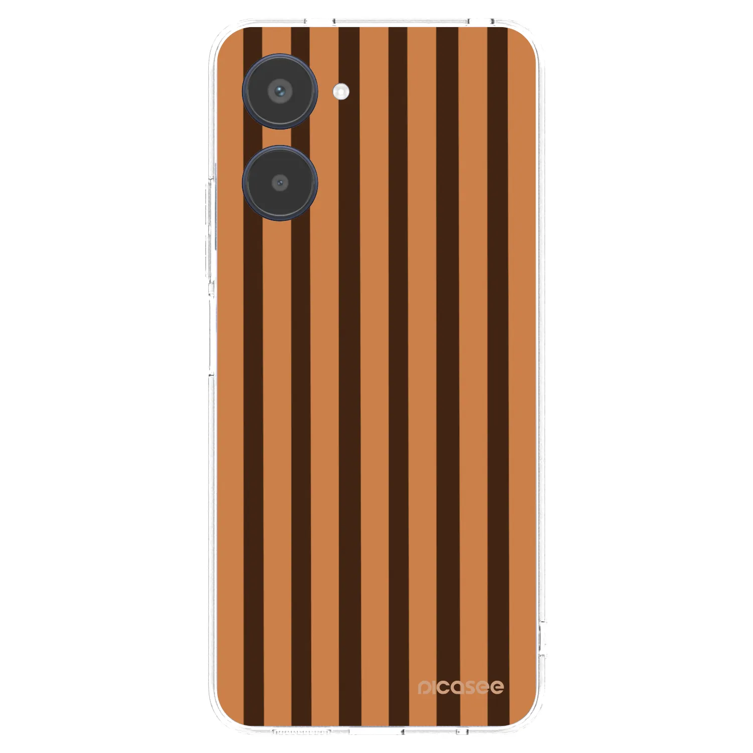 Picasee silikonový průhledný obal pro Realme 10 4G - Caramel lines