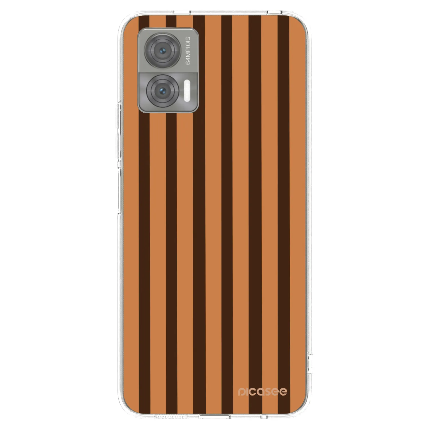 Picasee silikonový průhledný obal pro Motorola Edge 30 Neo - Caramel lines