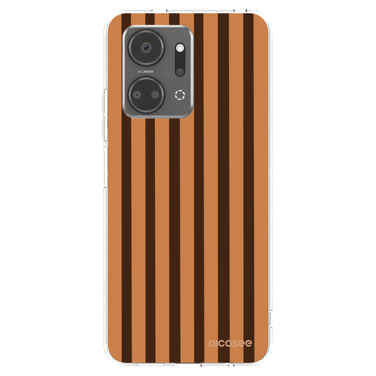 Picasee silikonový průhledný obal pro Honor X7a - Caramel lines