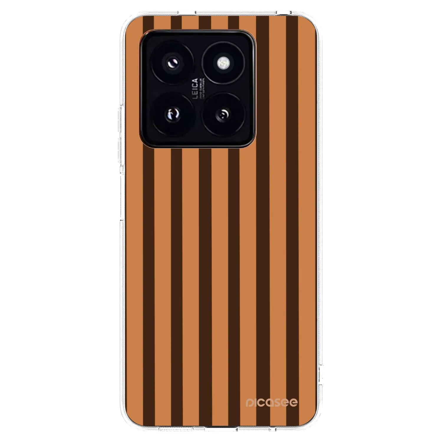 Picasee silikonový průhledný obal pro Xiaomi 14 Pro - Caramel lines