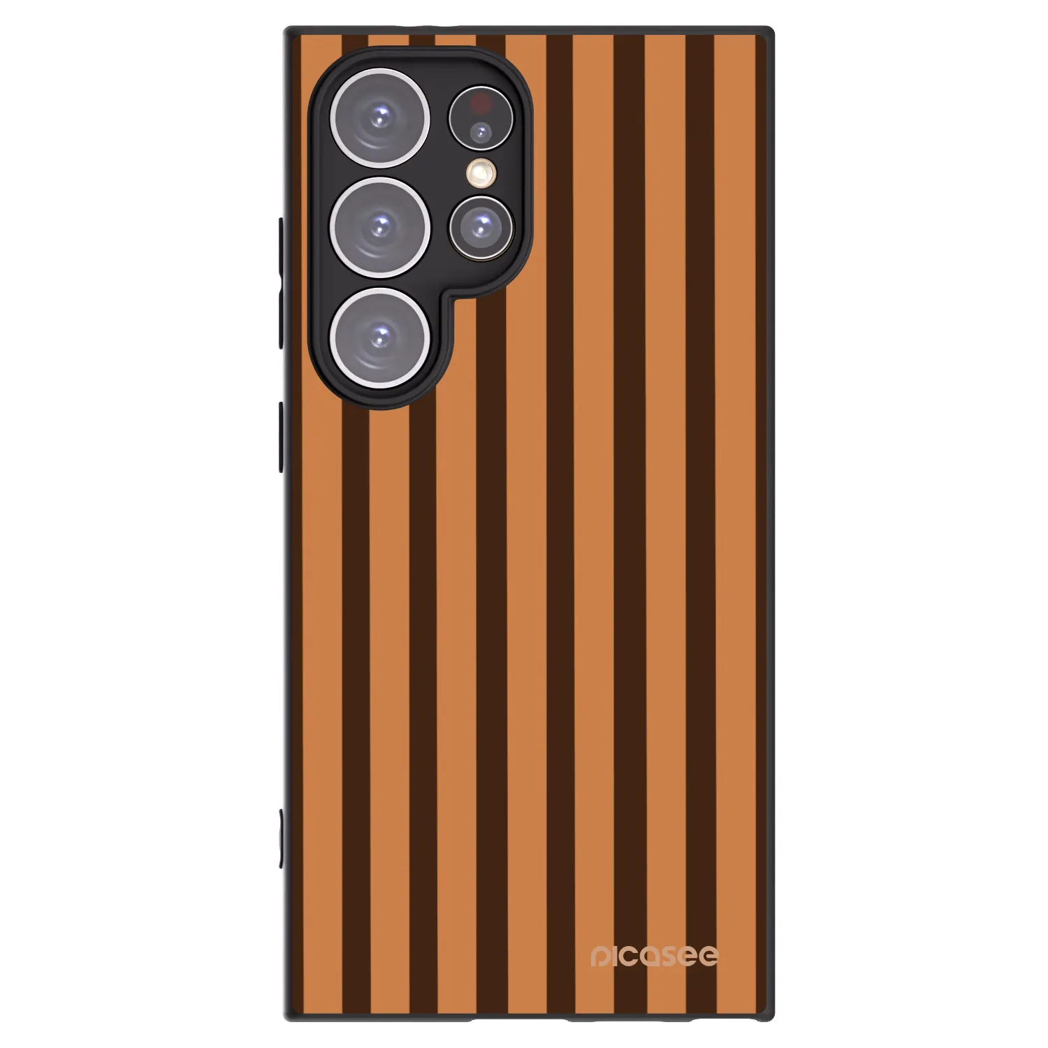 Picasee silikonový černý obal pro Samsung Galaxy S24 Ultra S928B 5G - Caramel lines