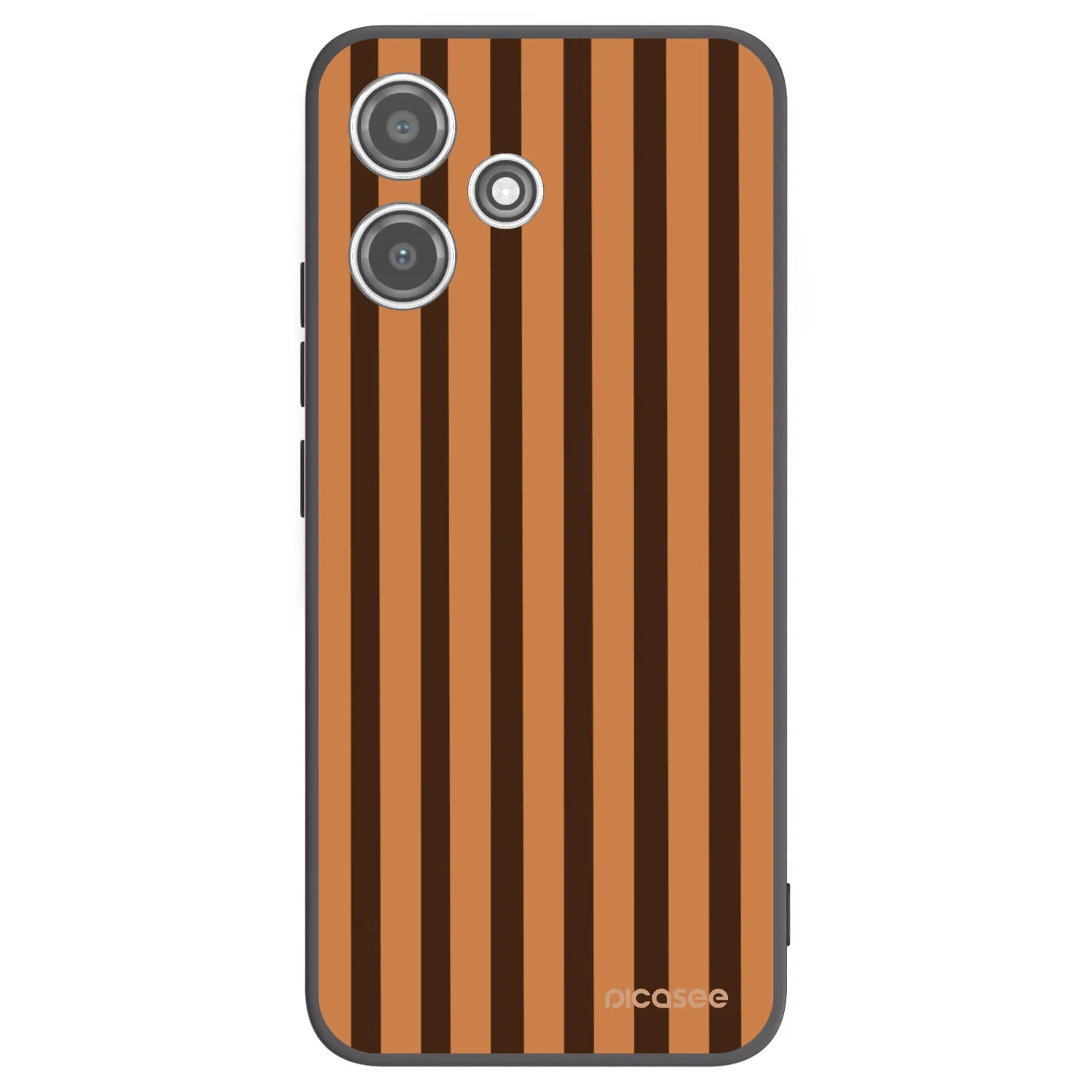 Picasee silikonový černý obal pro Xiaomi Redmi 12 5G - Caramel lines