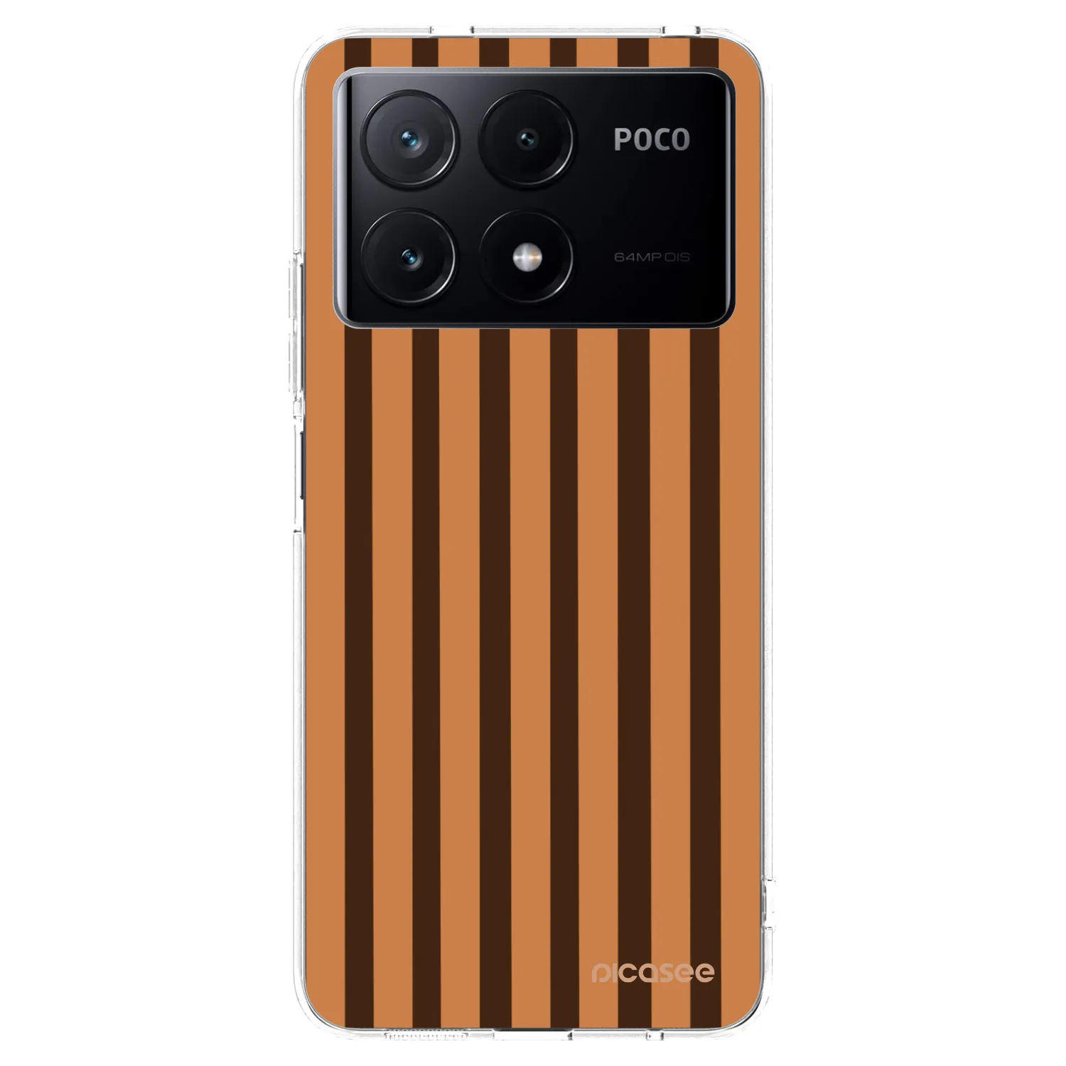 Picasee silikonový průhledný obal pro Xiaomi Poco X6 Pro - Caramel lines