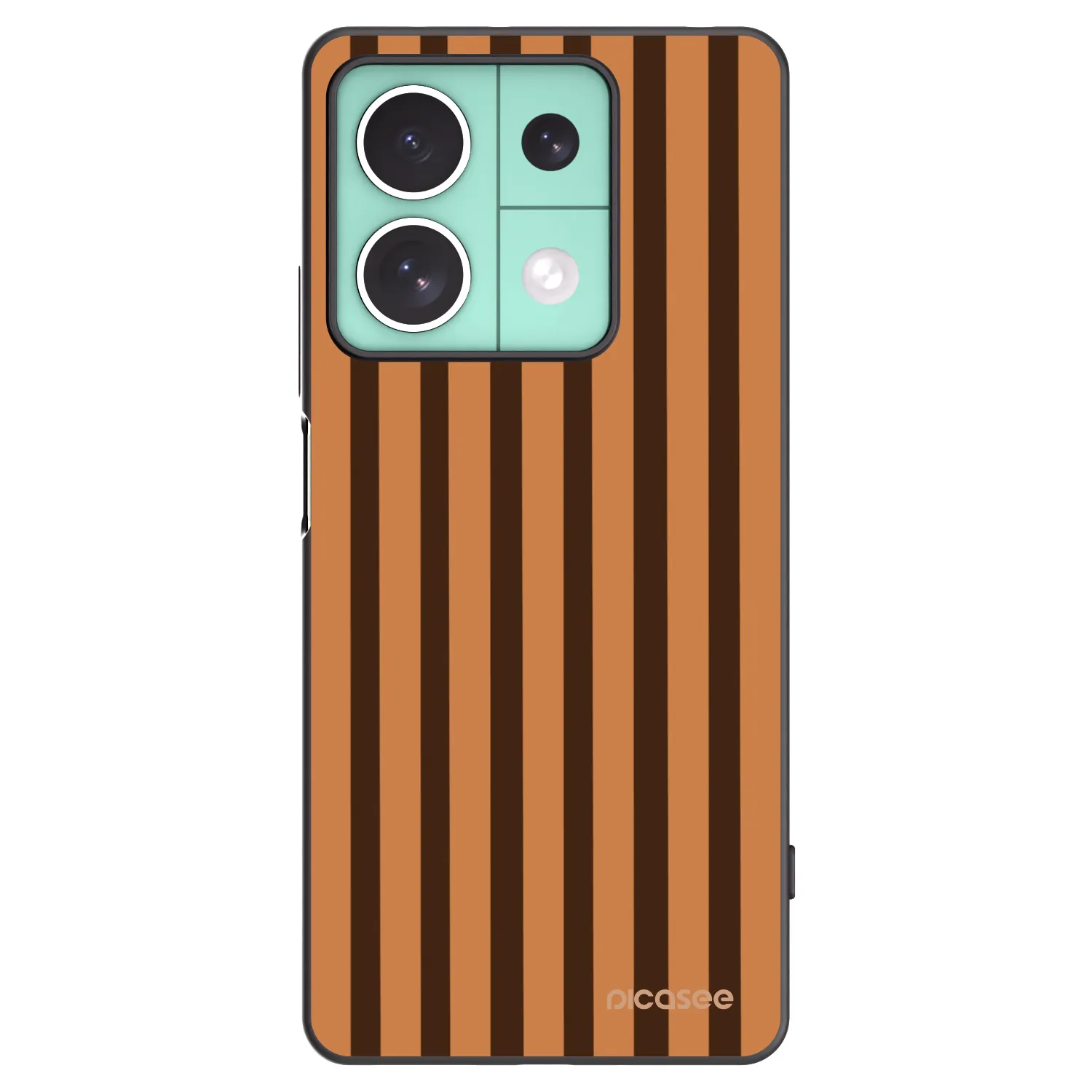 Picasee silikonový černý obal pro Xiaomi Redmi Note 13 5G - Caramel lines
