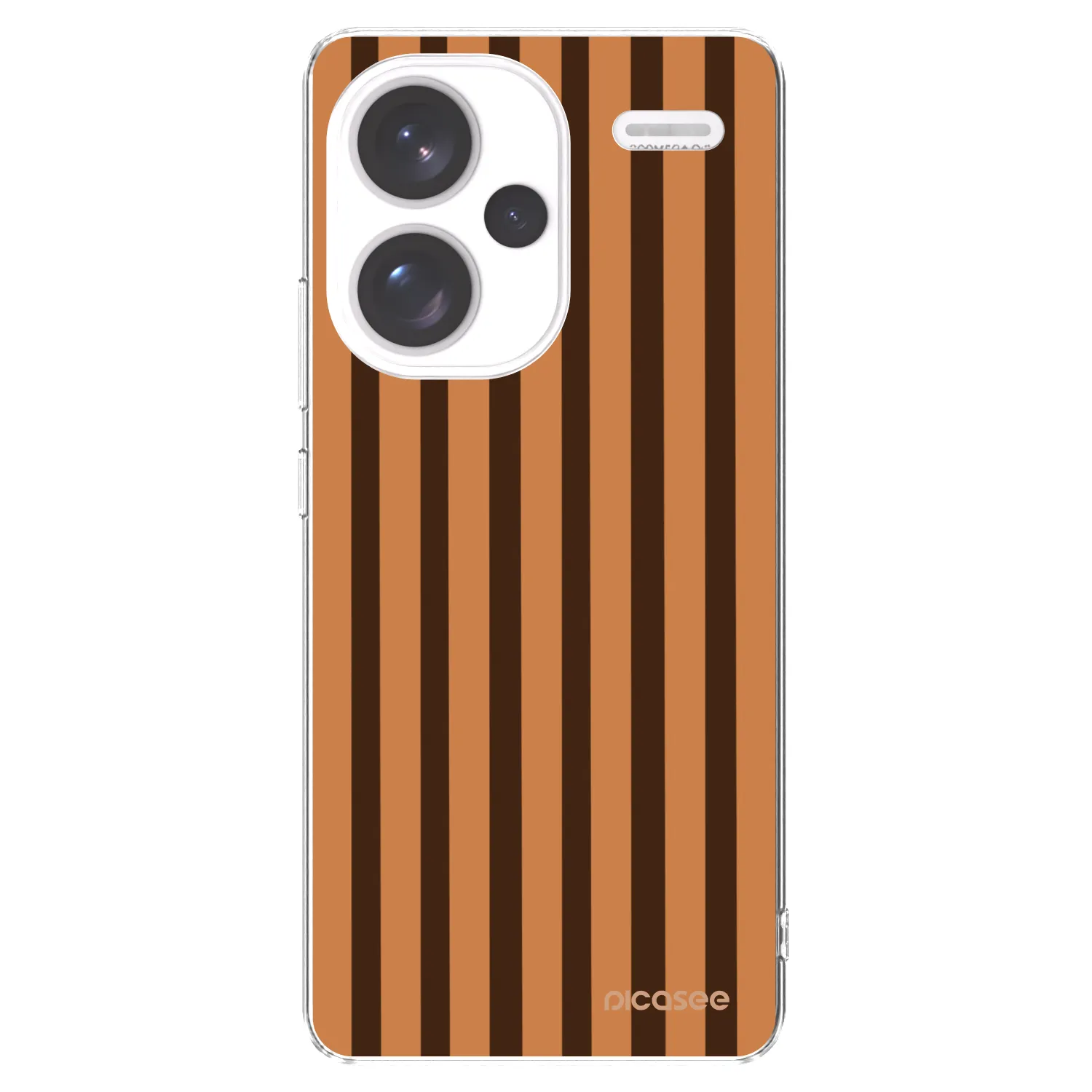 Picasee silikonový průhledný obal pro Xiaomi Redmi Note 13 Pro+ 5G - Caramel lines