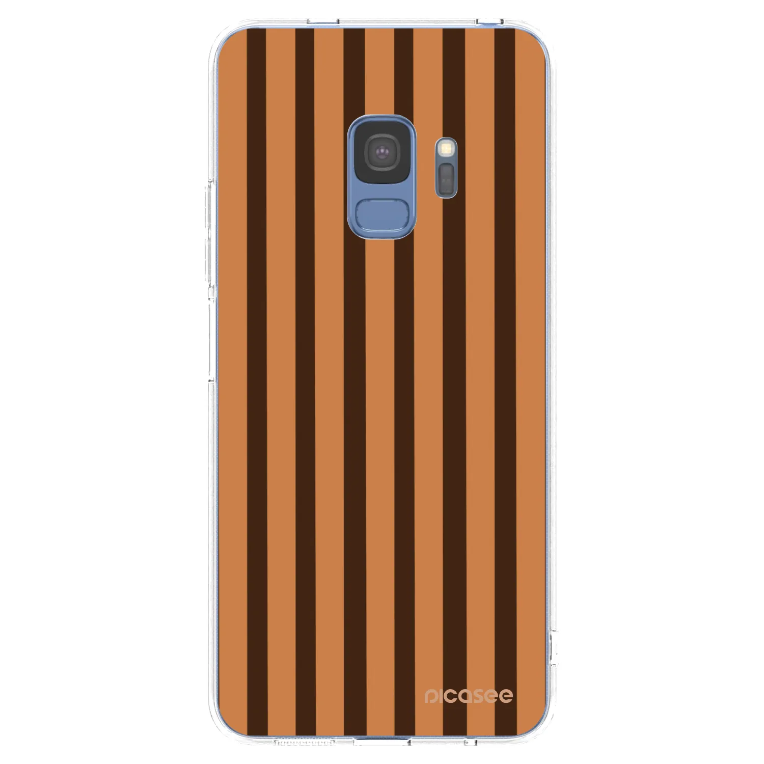 Picasee silikonový průhledný obal pro Samsung Galaxy S9 G960F - Caramel lines