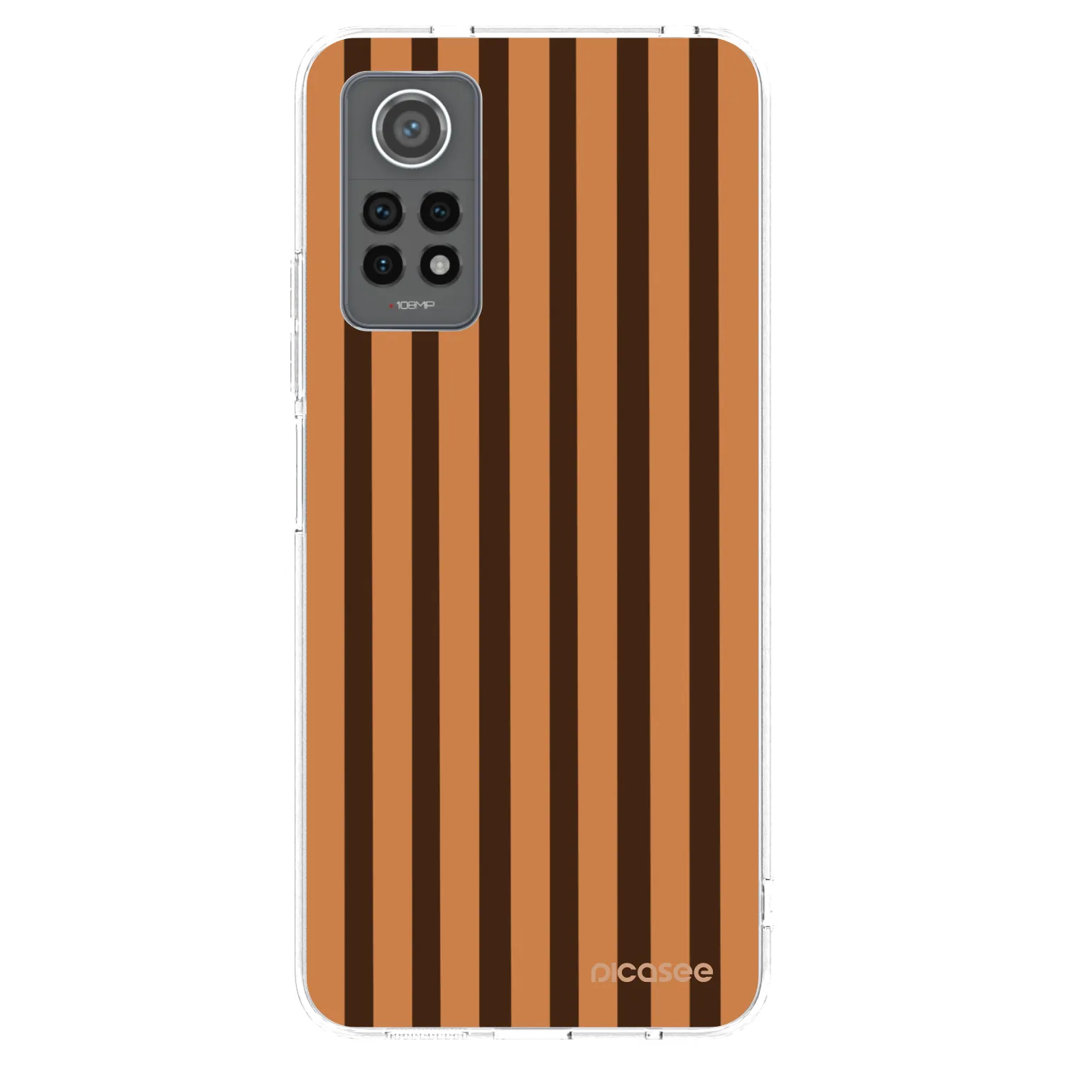 Picasee silikonový průhledný obal pro Xiaomi Redmi Note 12 Pro 4G - Caramel lines