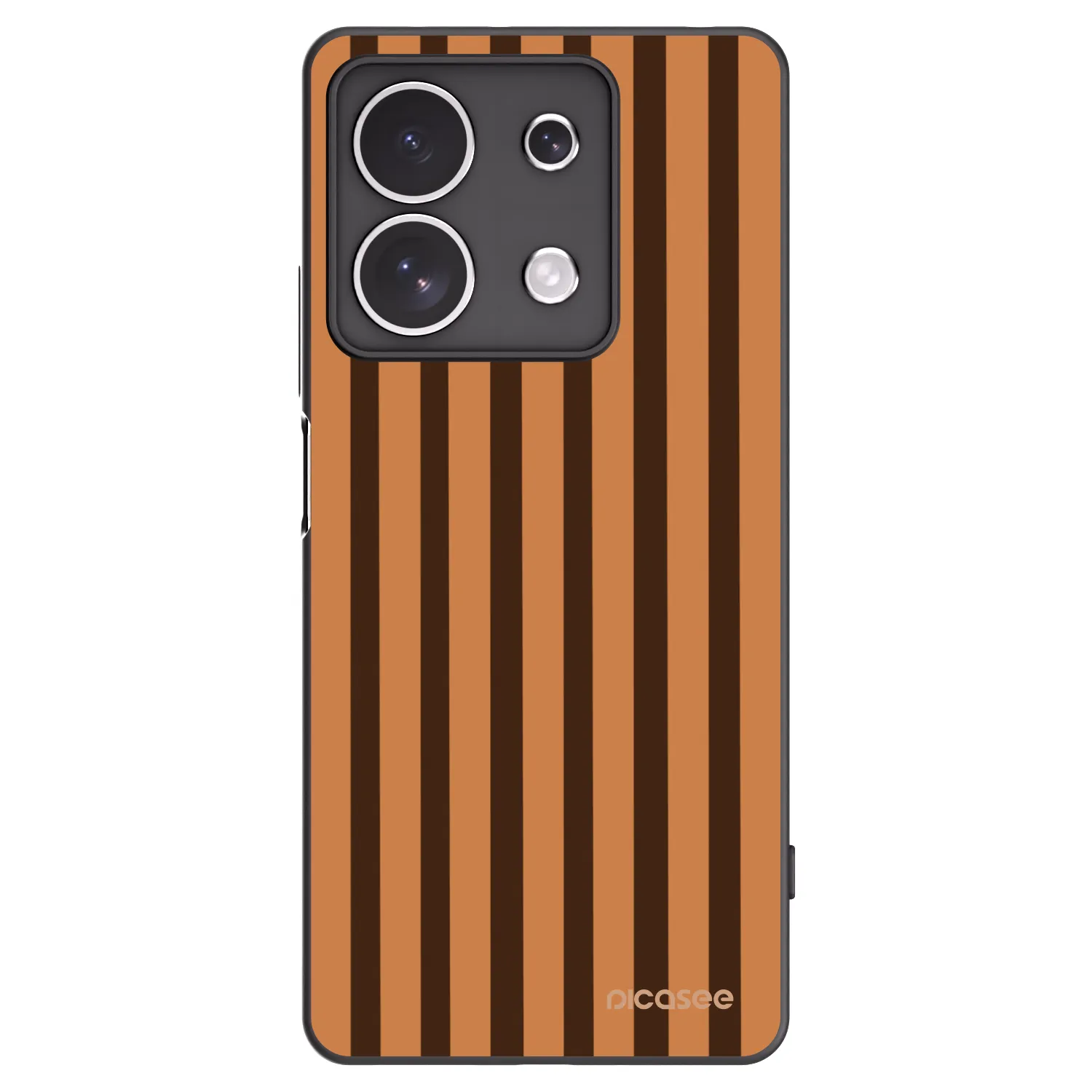 Picasee silikonový černý obal pro Xiaomi Redmi Note 13 4G - Caramel lines