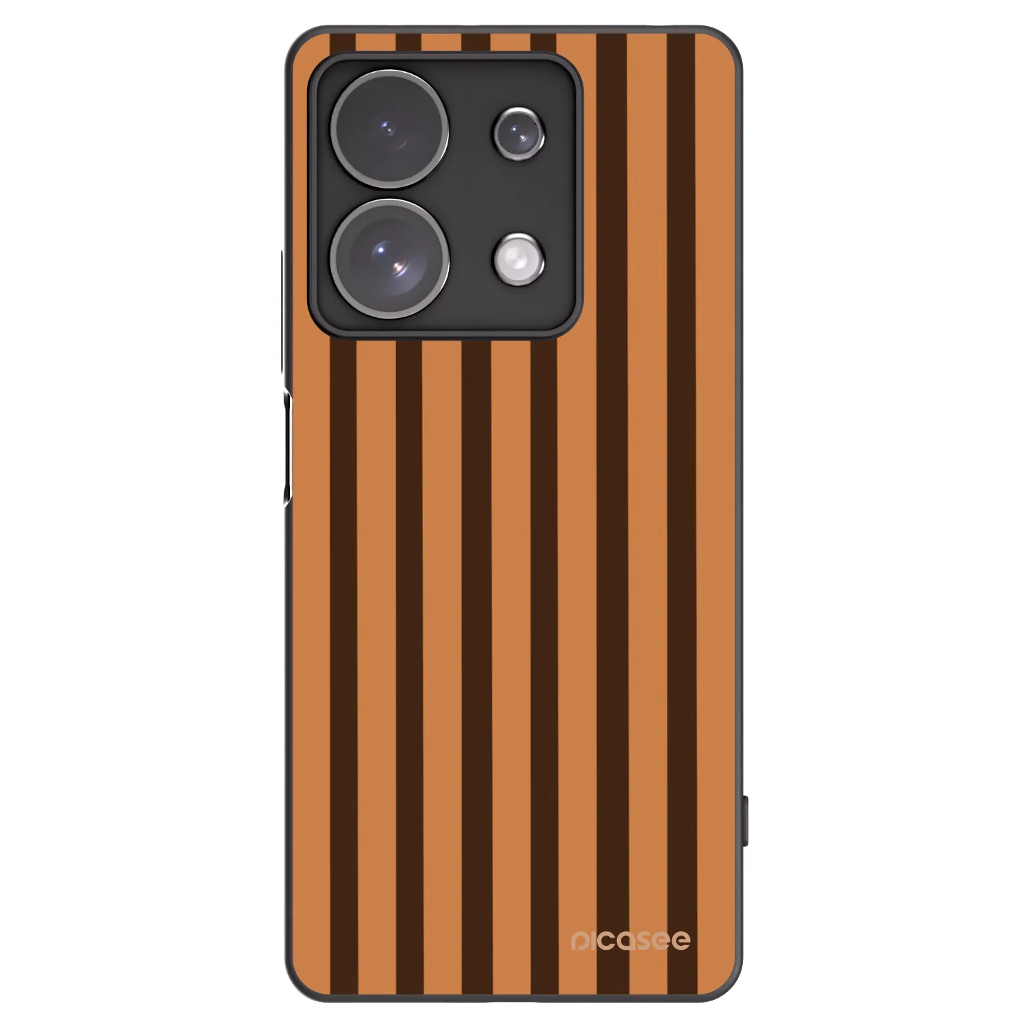 Picasee silikonový černý obal pro Xiaomi Redmi Note 13 Pro 4G - Caramel lines