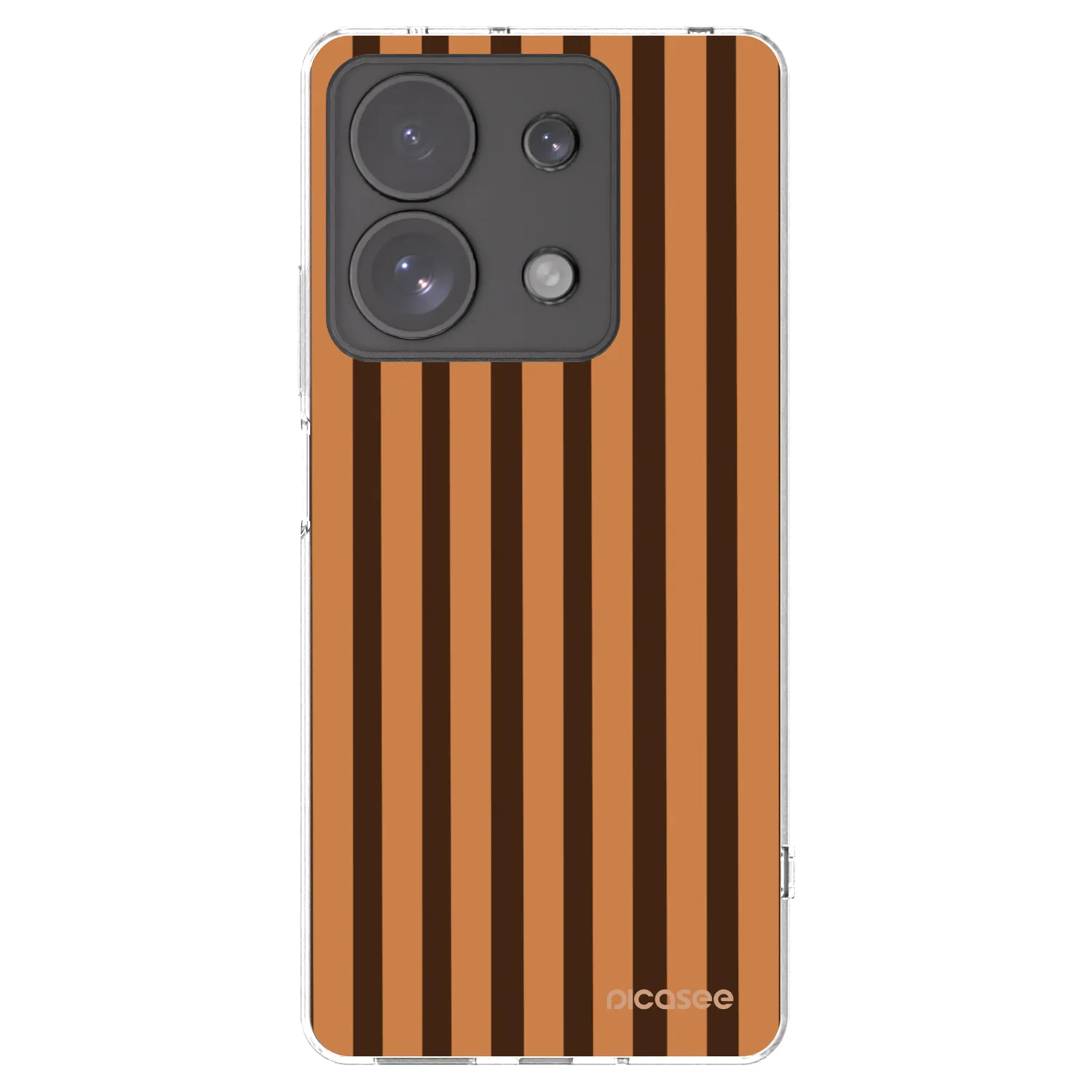 Picasee silikonový průhledný obal pro Xiaomi Redmi Note 13 Pro 4G - Caramel lines