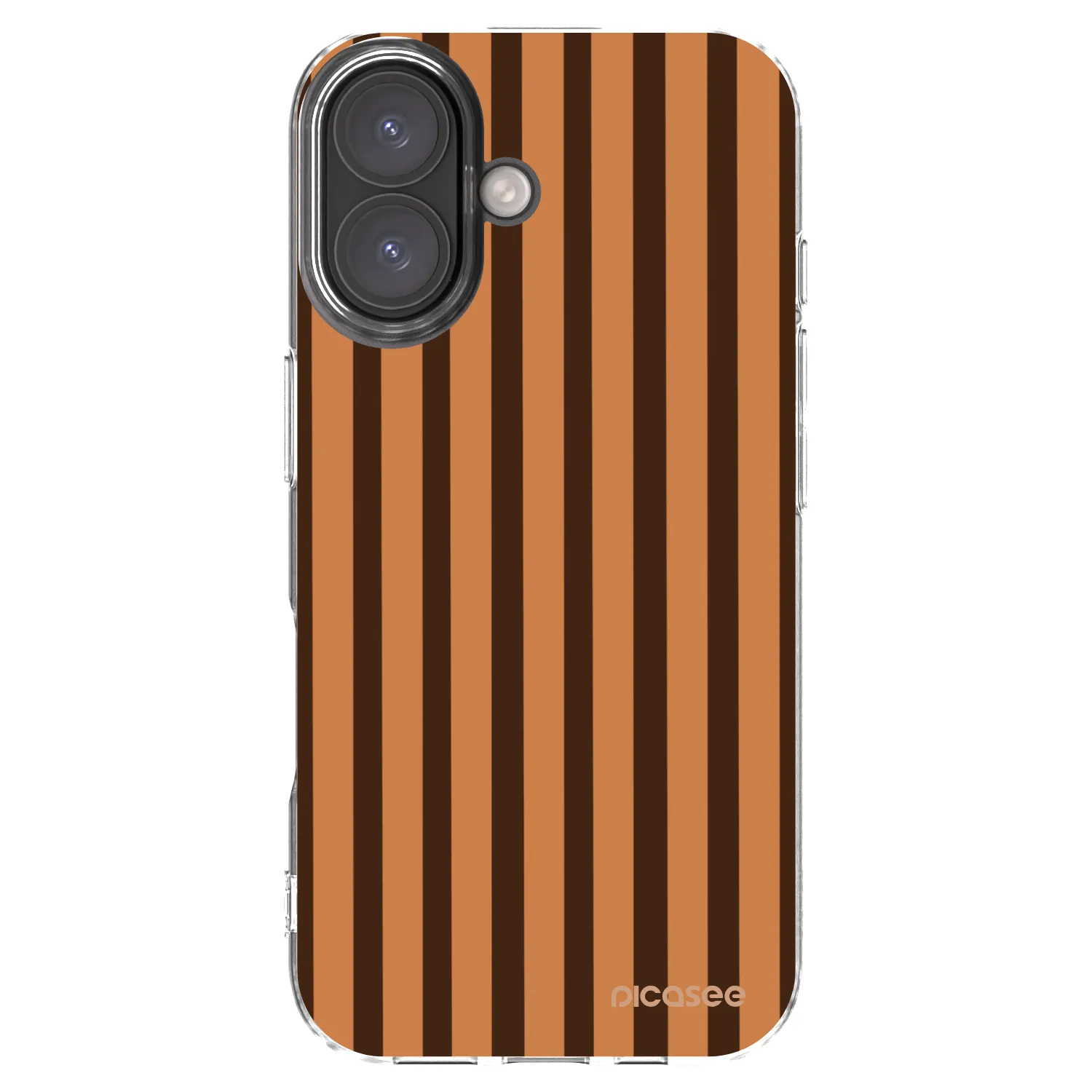 Picasee silikonový průhledný obal pro Apple iPhone 16 - Caramel lines