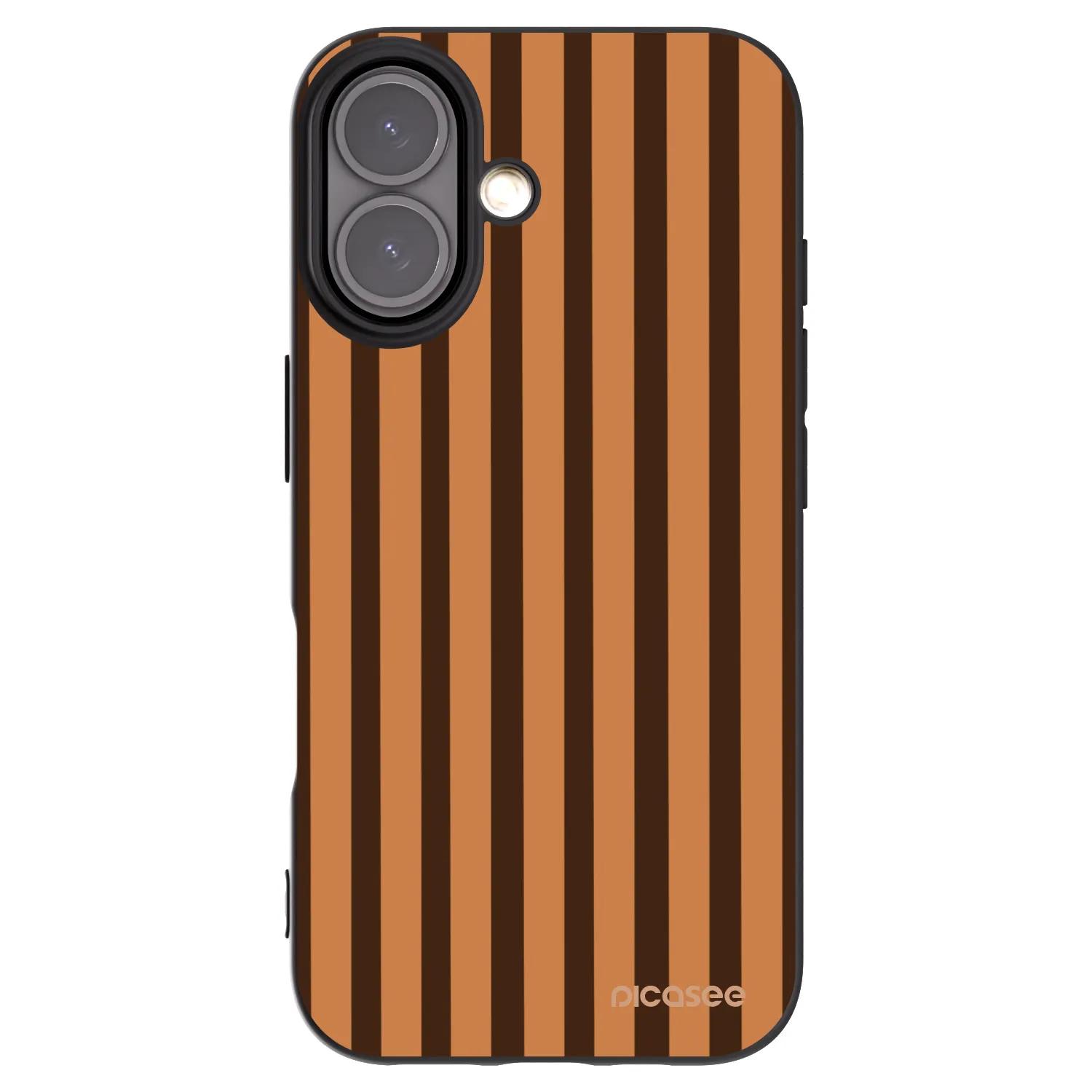 Picasee silikonový černý obal pro Apple iPhone 16 - Caramel lines
