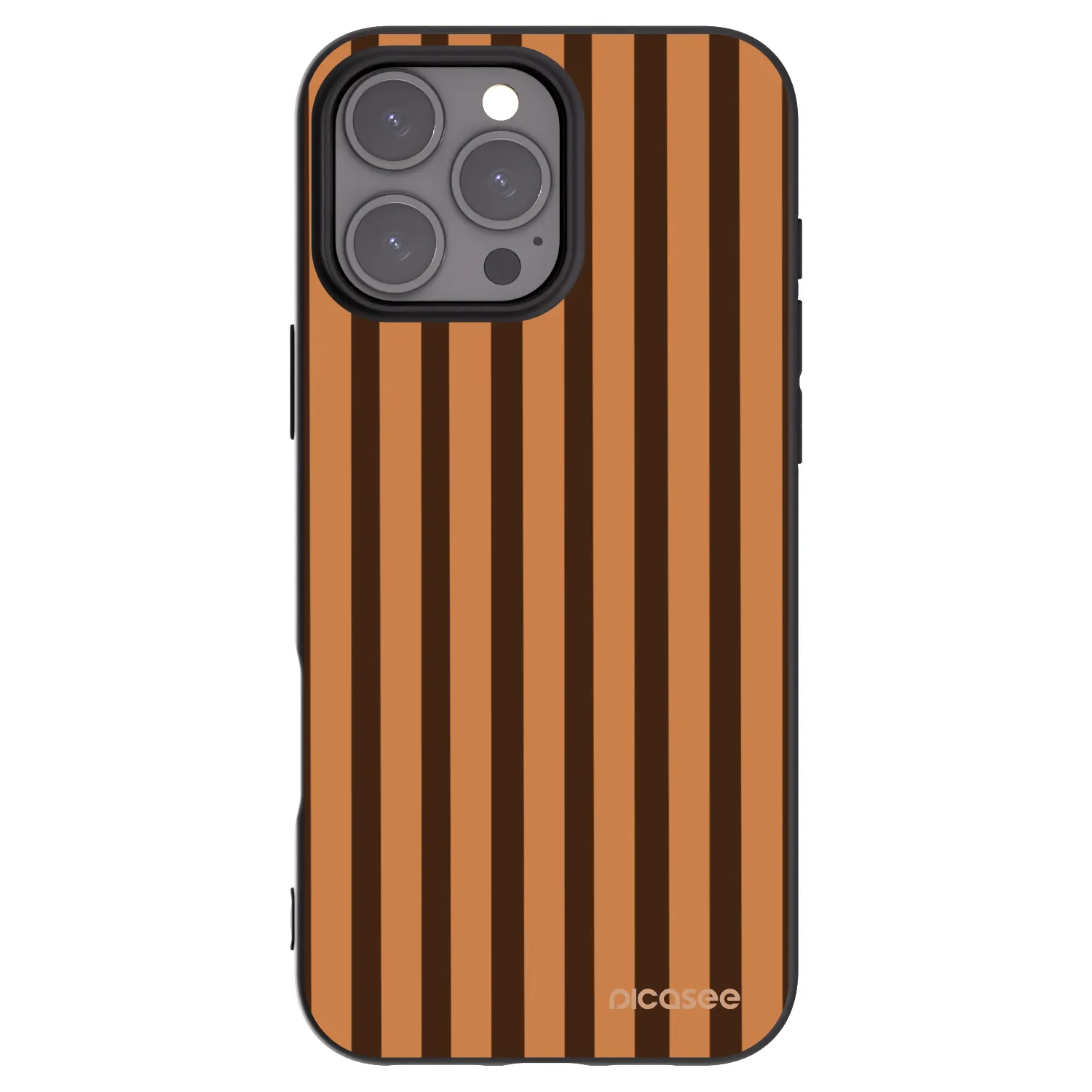 Picasee silikonový černý obal pro Apple iPhone 16 Pro Max - Caramel lines