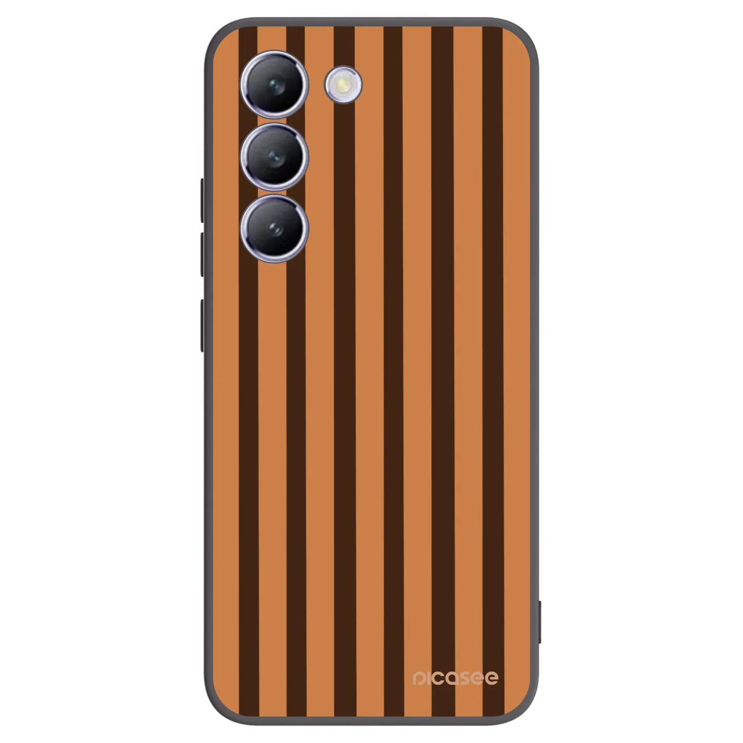 Picasee silikonový černý obal pro Vivo V40 SE 5G - Caramel lines