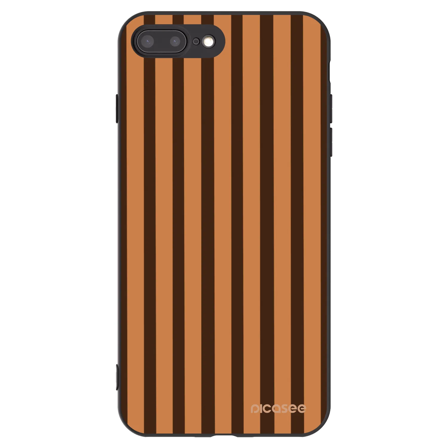 Picasee silikonový černý obal pro Apple iPhone 8 Plus - Caramel lines