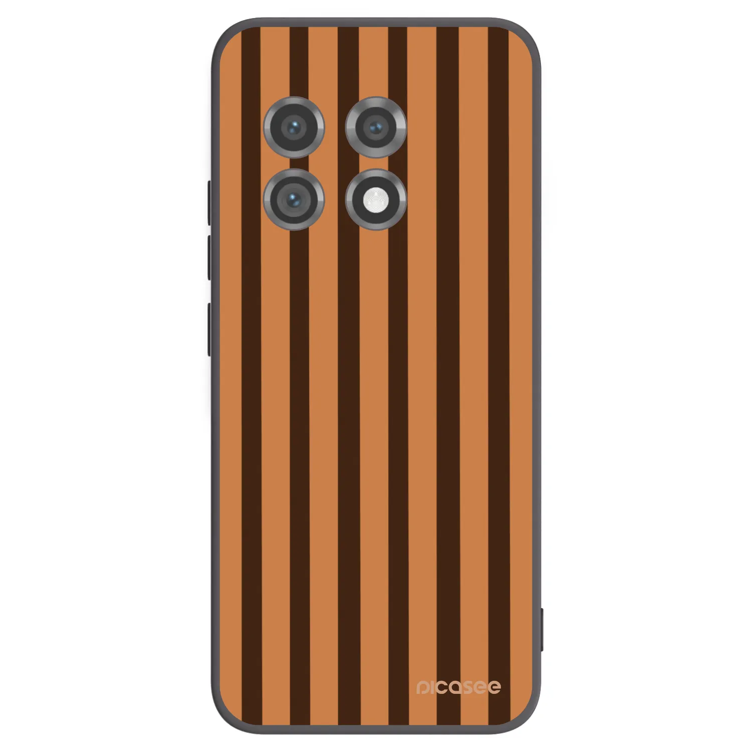 Picasee silikonový černý obal pro OnePlus 11 5G - Caramel lines
