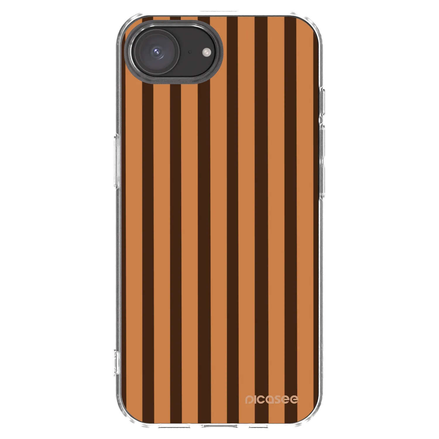 Picasee silikonový průhledný obal pro Apple iPhone 16e - Caramel lines