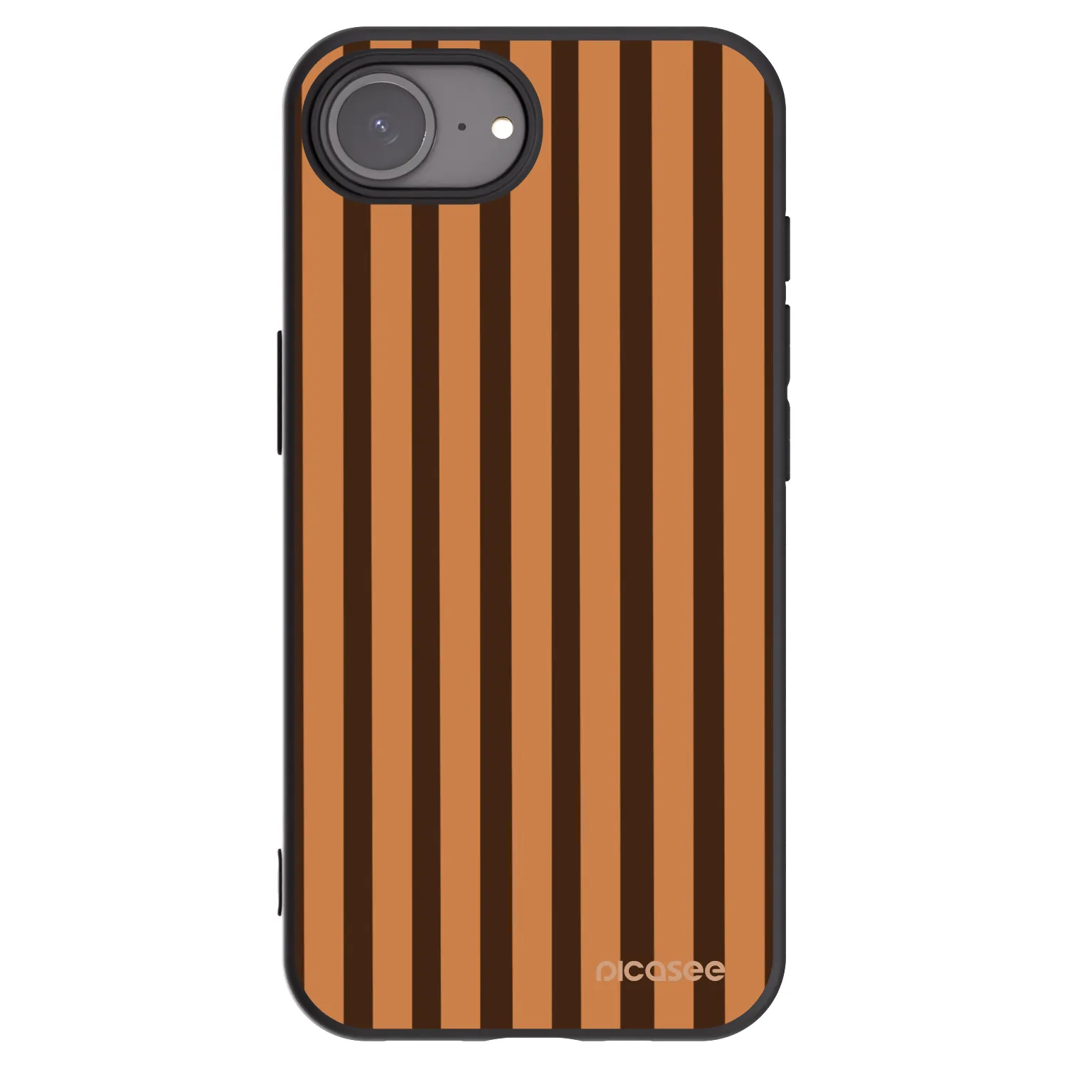 Picasee silikonový černý obal pro Apple iPhone 16e - Caramel lines