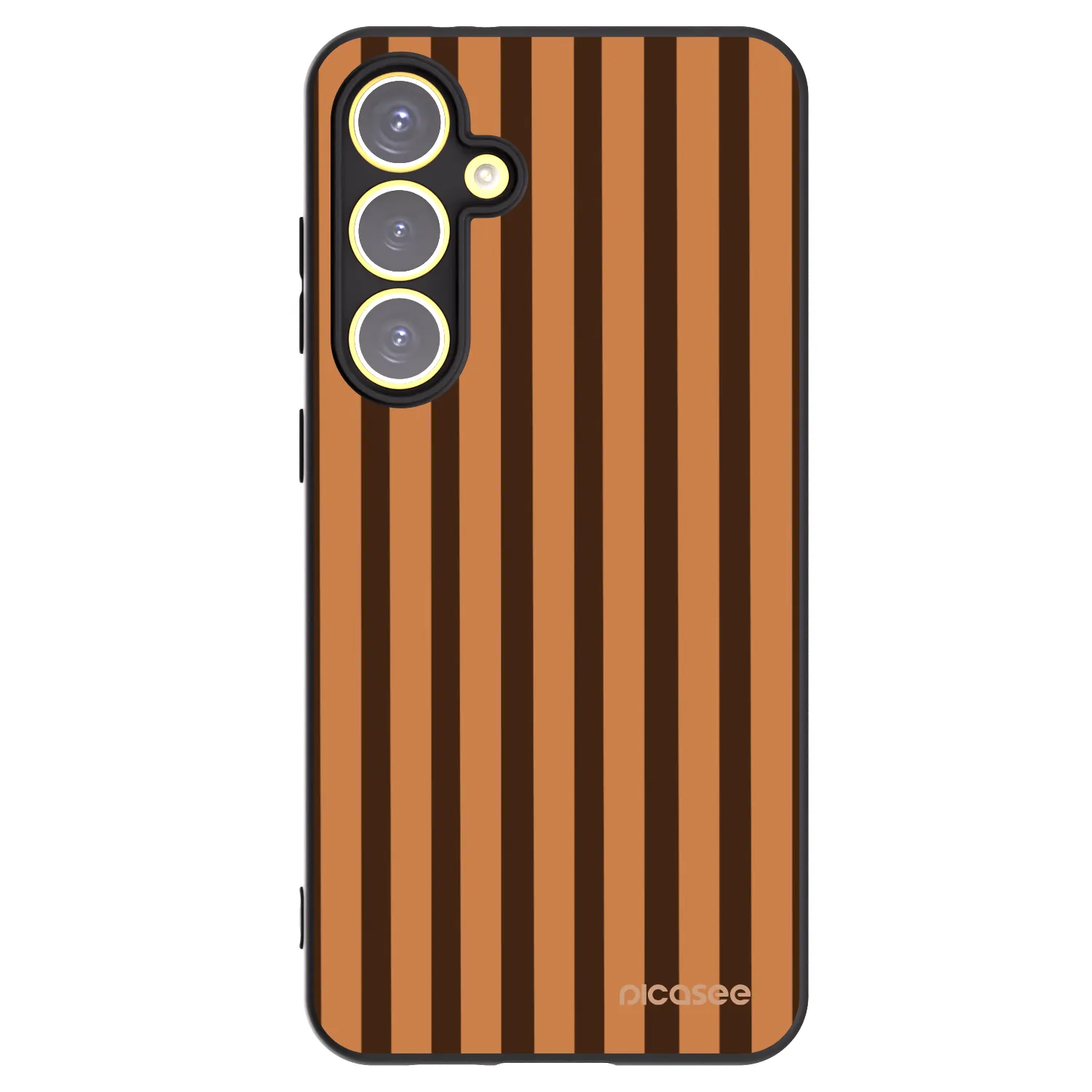 Picasee silikonový černý obal pro Samsung Galaxy S24 FE S721B - Caramel lines