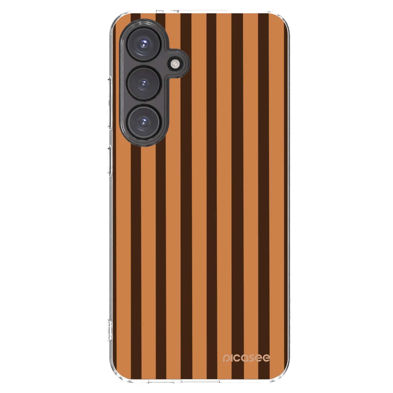 Picasee silikonový průhledný obal pro Samsung Galaxy S24 FE S721B - Caramel lines