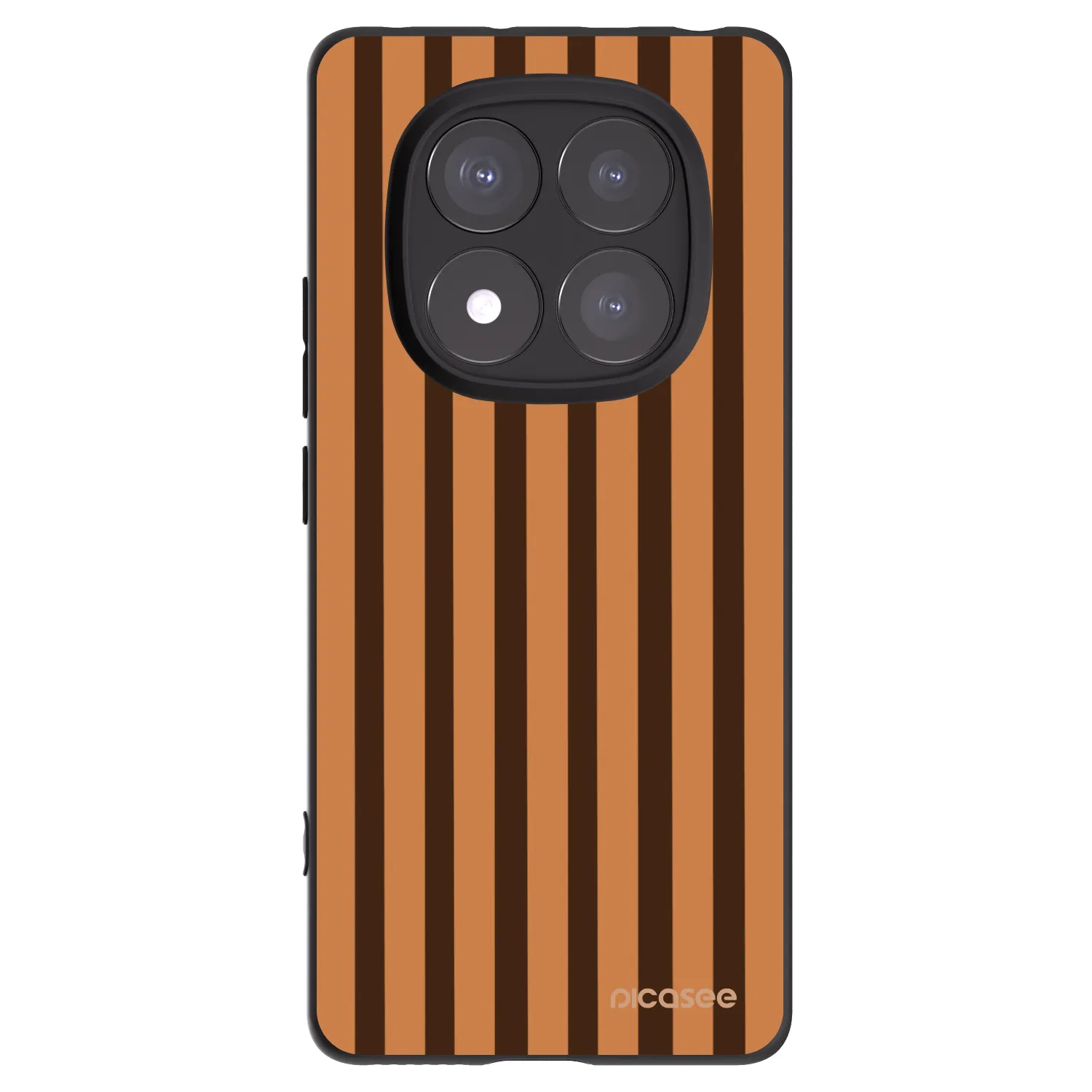 Picasee silikonový černý obal pro Xiaomi Redmi Note 14 Pro+ 5G - Caramel lines