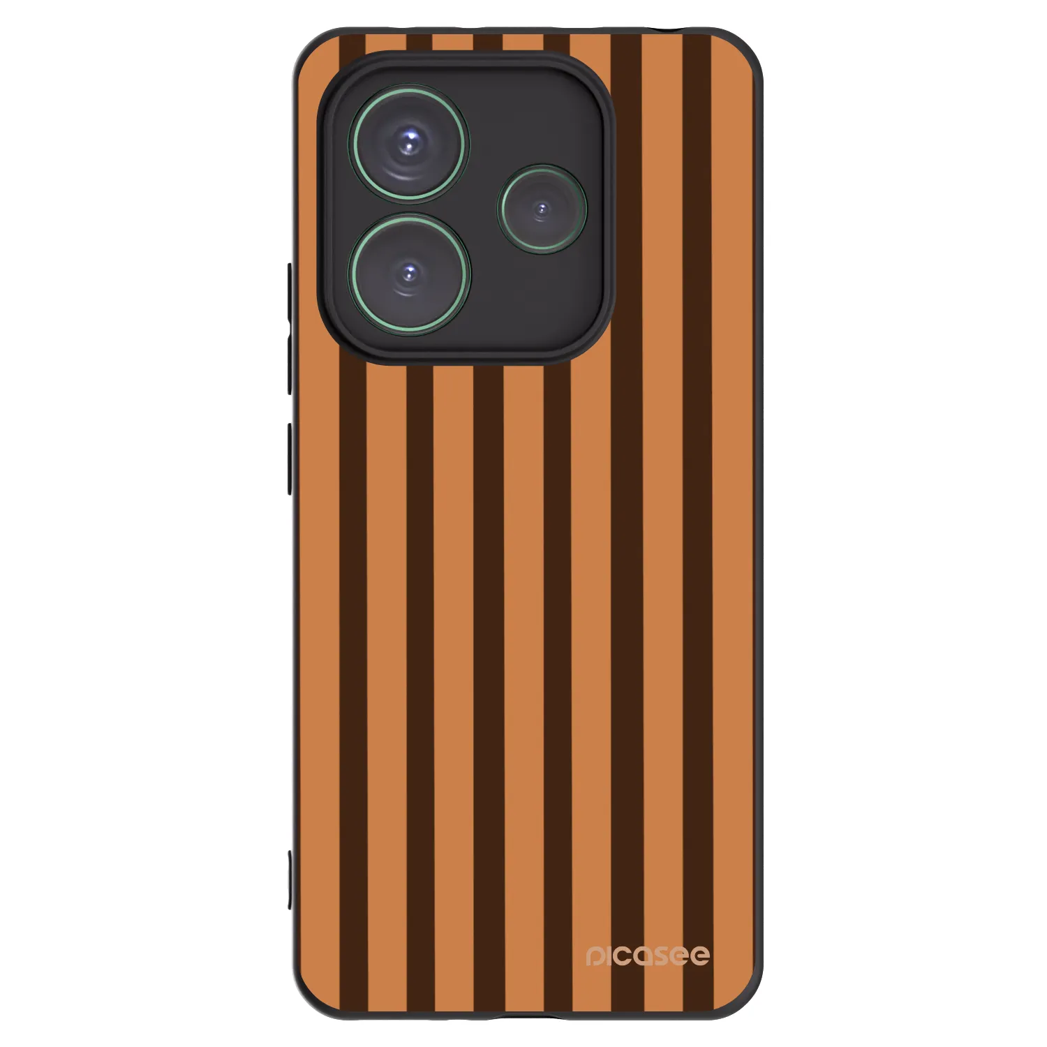 Picasee silikonový černý obal pro Xiaomi Redmi Note 14 5G - Caramel lines