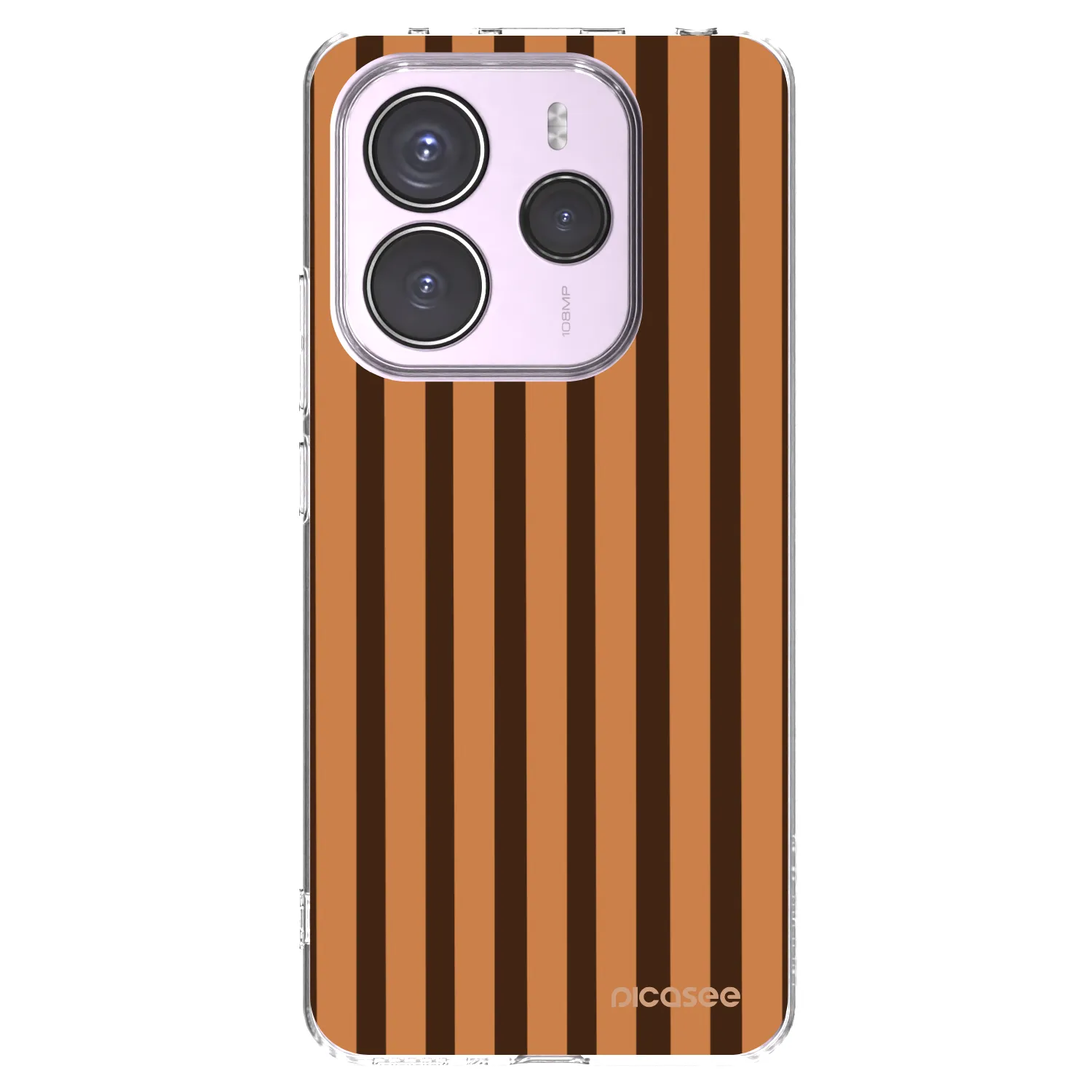 Picasee silikonový průhledný obal pro Xiaomi Redmi Note 14 5G - Caramel lines