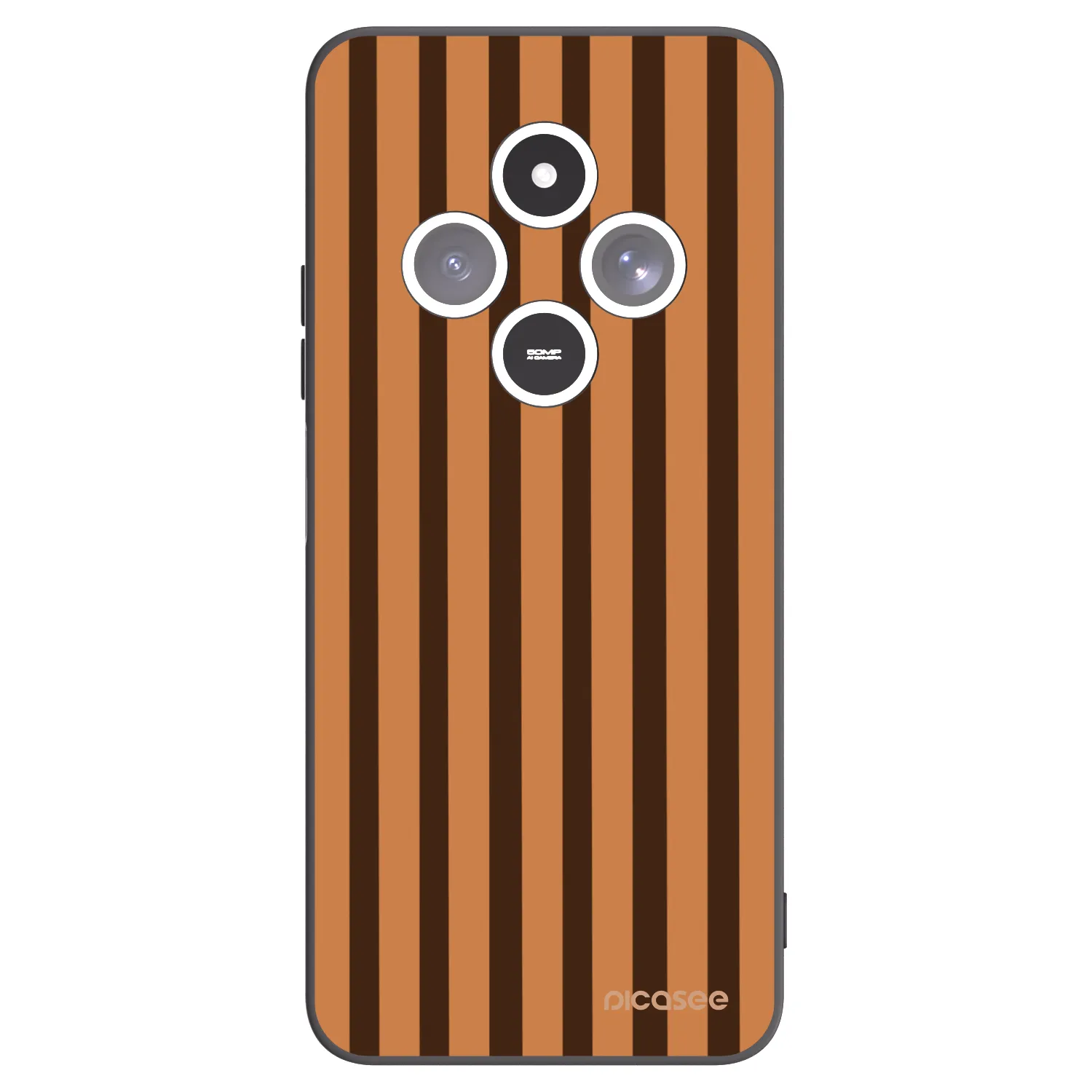 Picasee silikonový černý obal pro Xiaomi Redmi 14C - Caramel lines