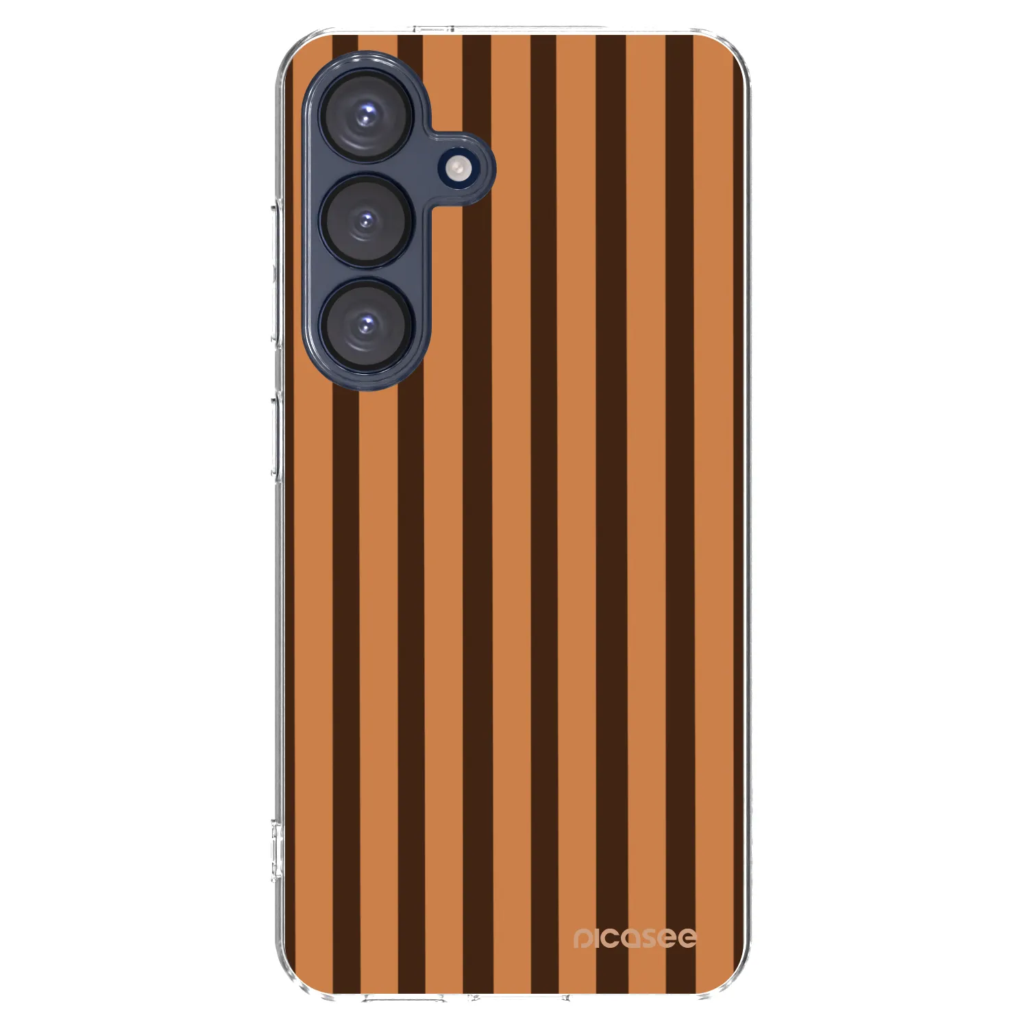 Picasee silikonový průhledný obal pro Samsung Galaxy S25 5G - Caramel lines