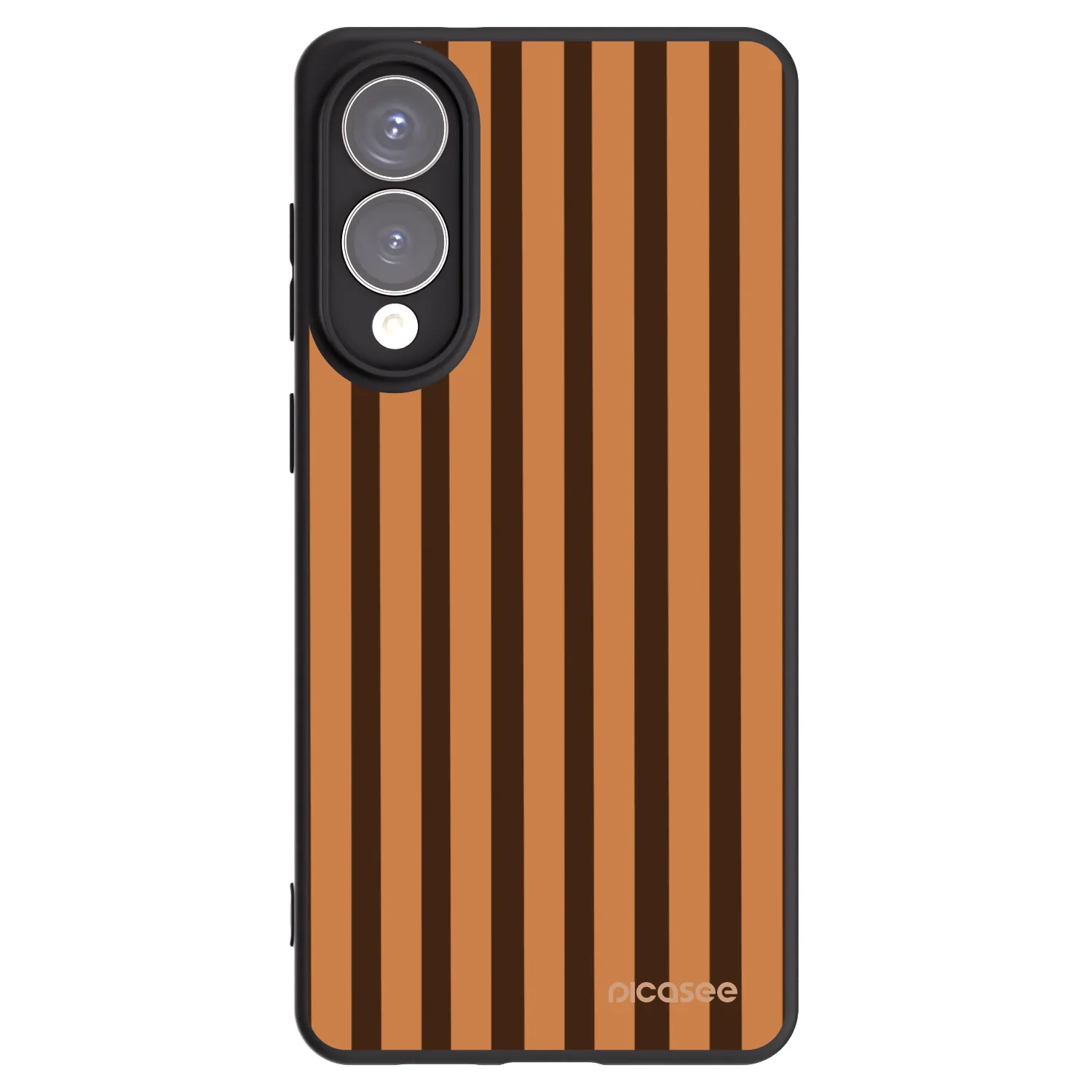 Picasee silikonový černý obal pro Samsung Galaxy S25 Edge 5G - Caramel lines