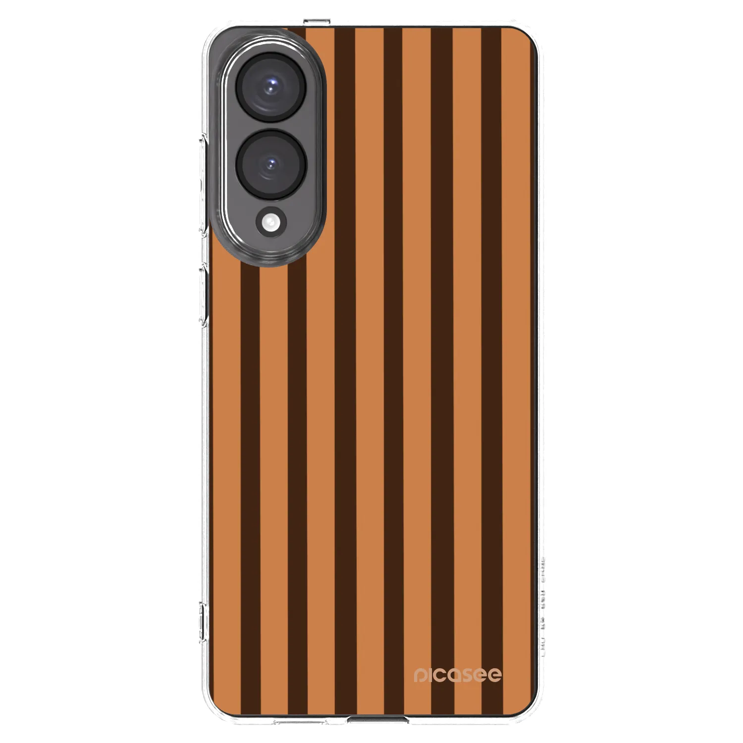 Picasee silikonový průhledný obal pro Samsung Galaxy S25 Edge 5G - Caramel lines