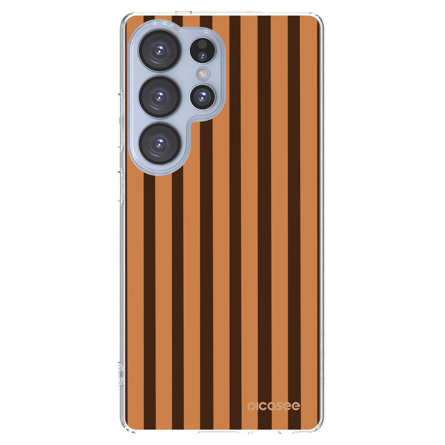 Picasee silikonový průhledný obal pro Samsung Galaxy S25 Ultra 5G - Caramel lines