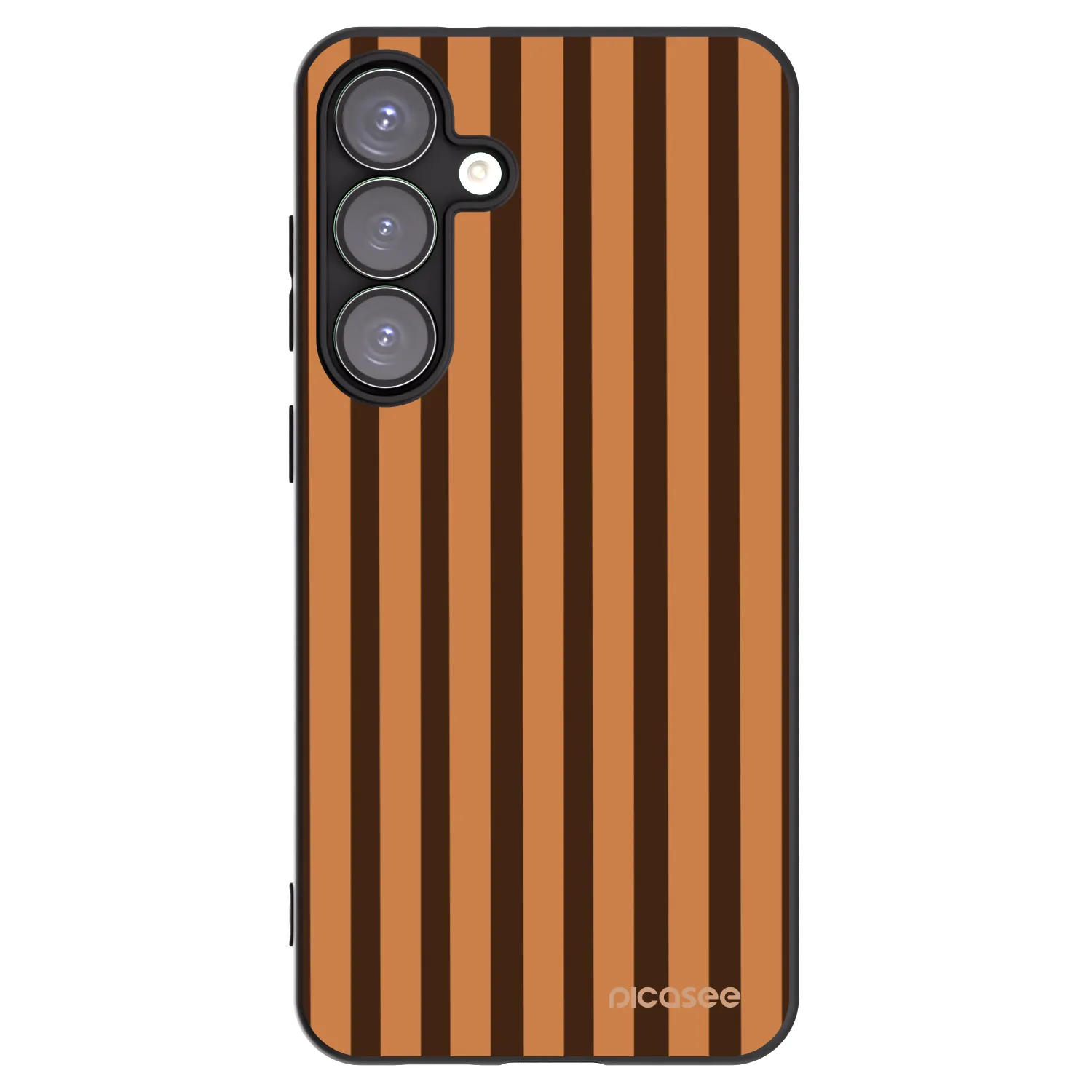 Picasee silikonový černý obal pro Samsung Galaxy S25+ 5G - Caramel lines