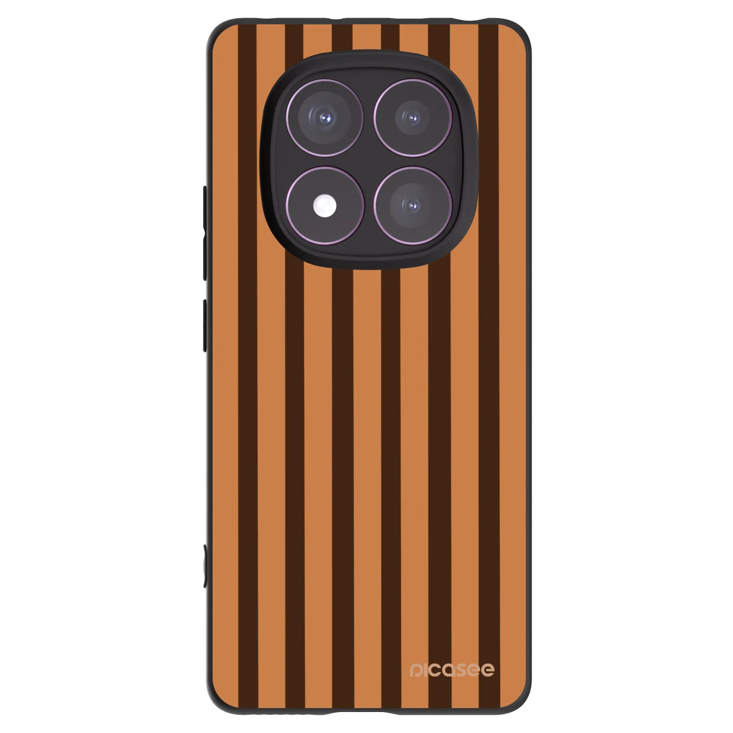 Picasee silikonový černý obal pro Xiaomi Redmi Note 14 Pro 4G - Caramel lines